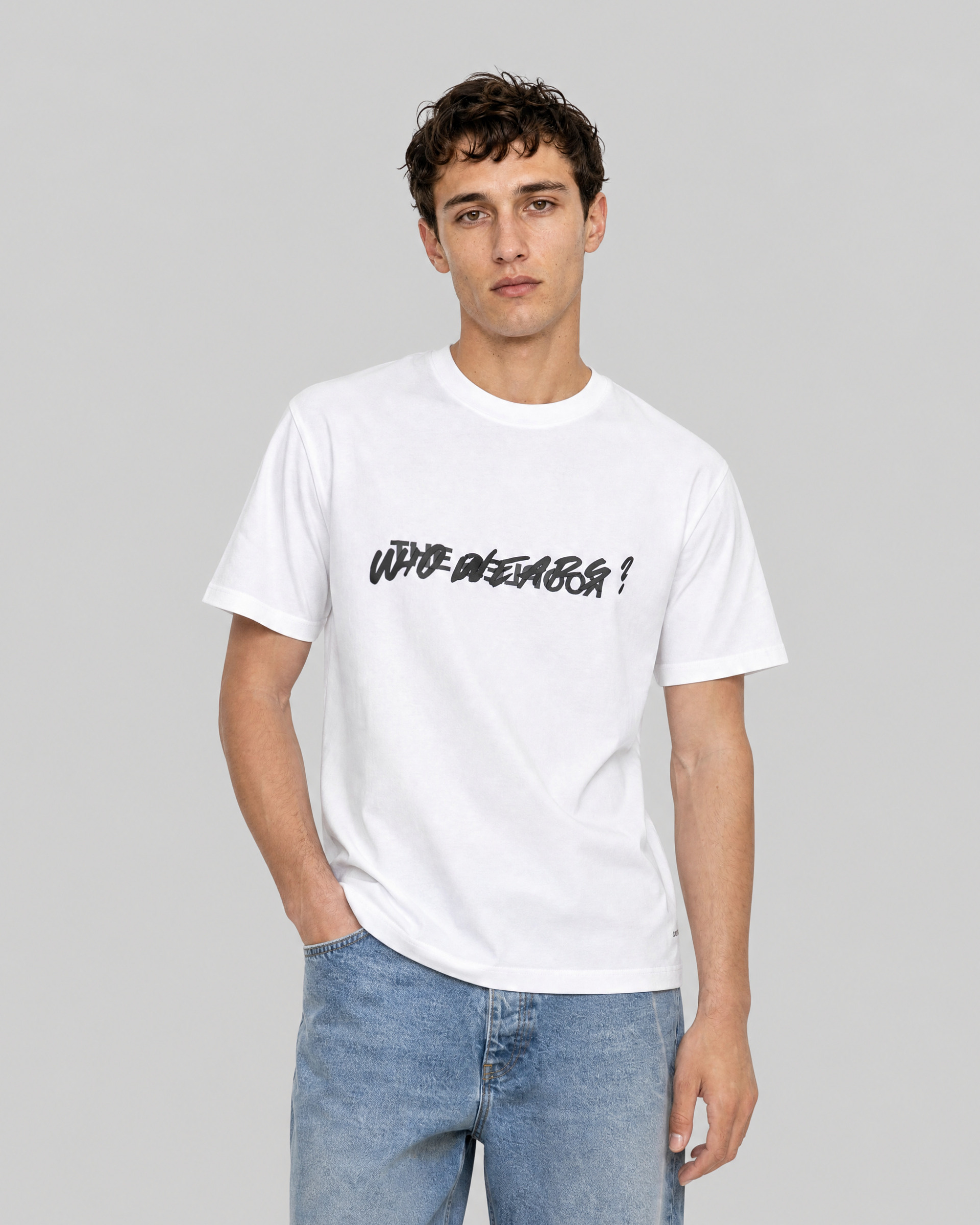 White 'Who Wears' Unisex T-shirt