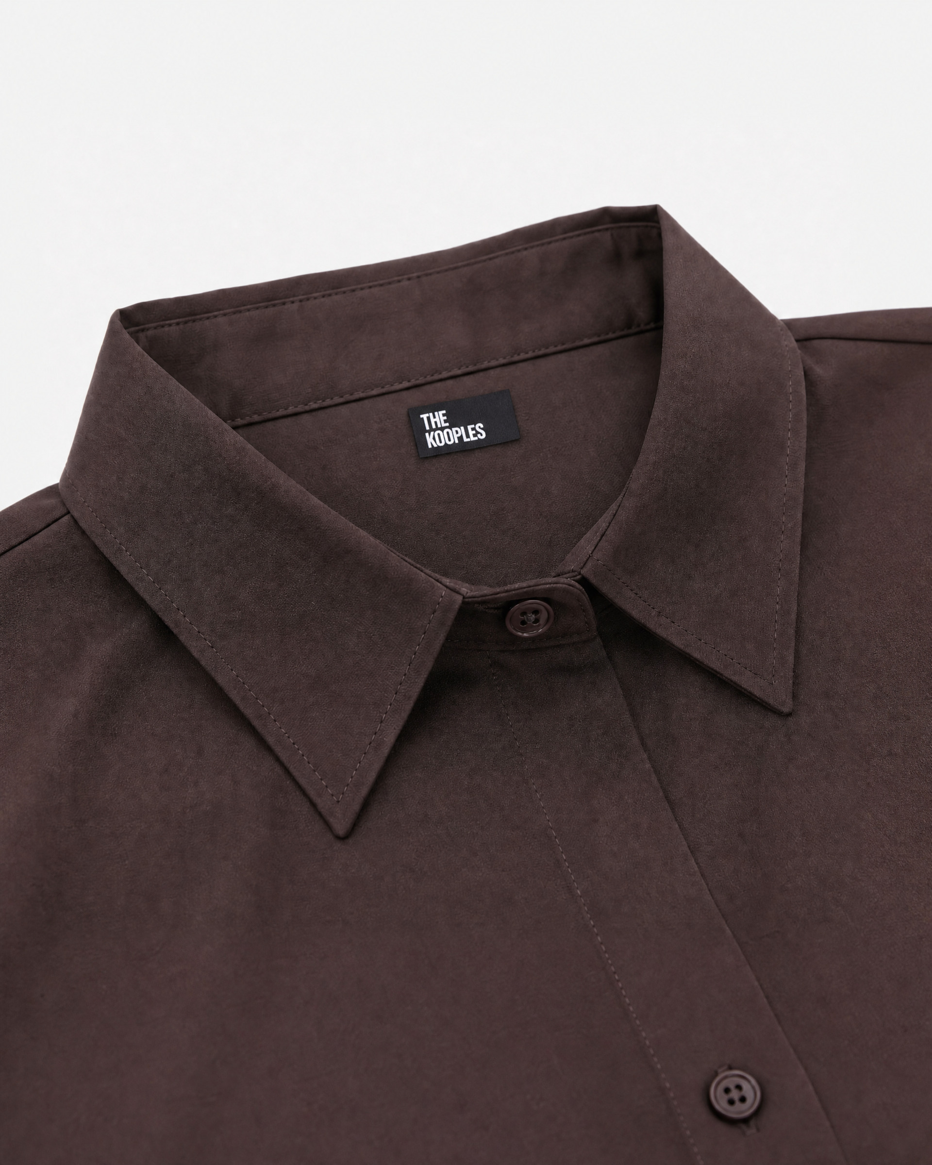 Silk blouse with brown lace