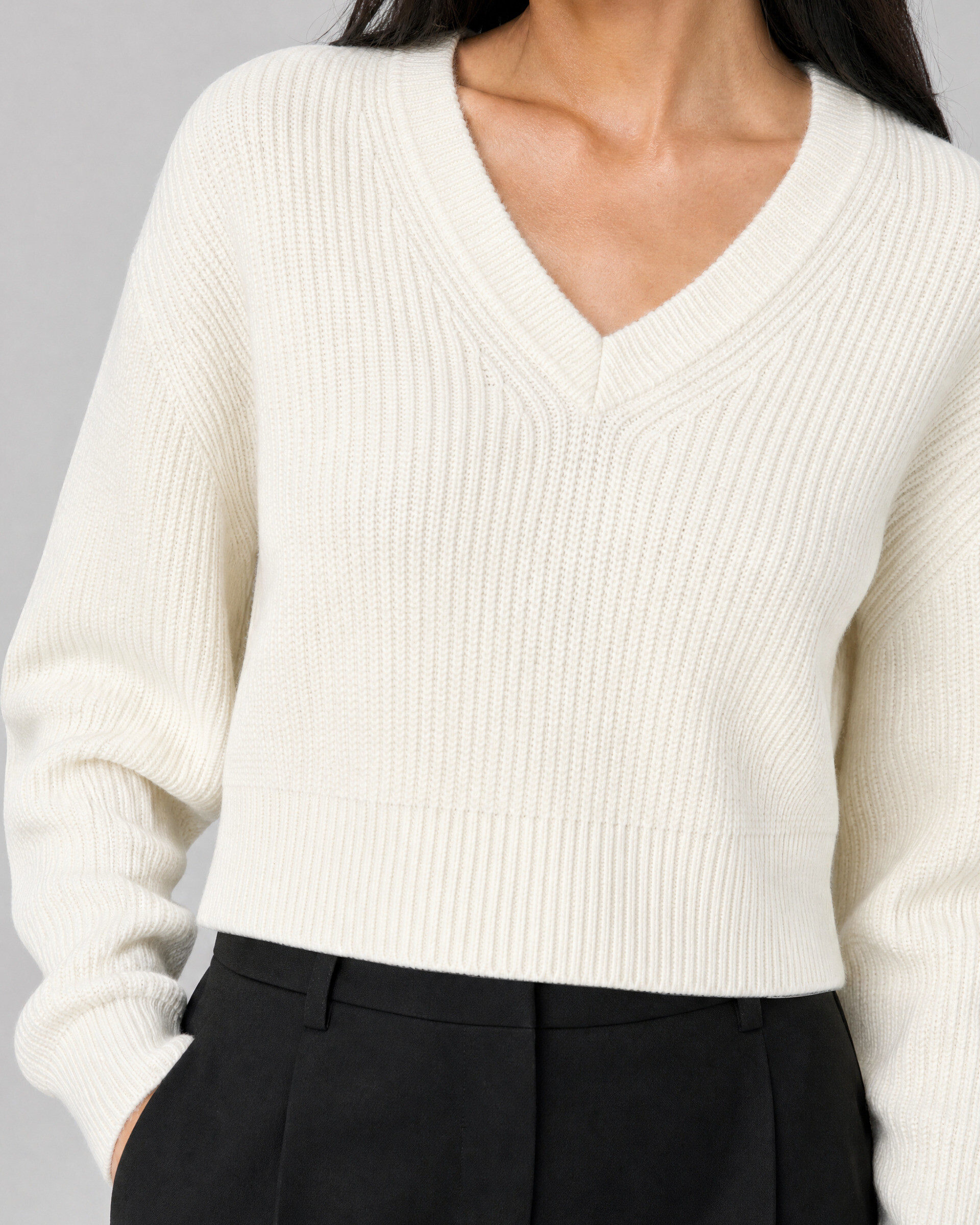 Natural-colored merino wool sweater