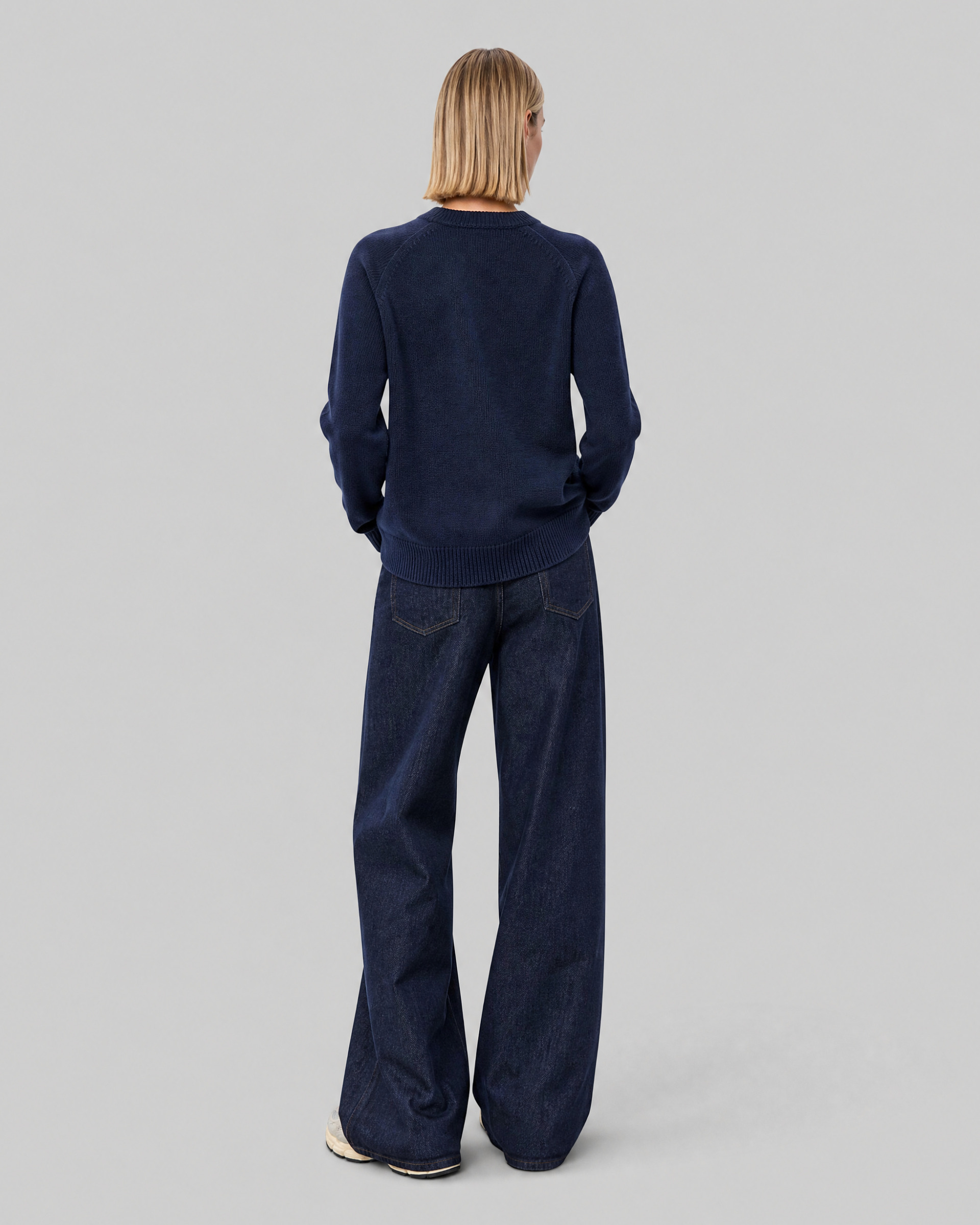 Navy Merino Wool Sweater