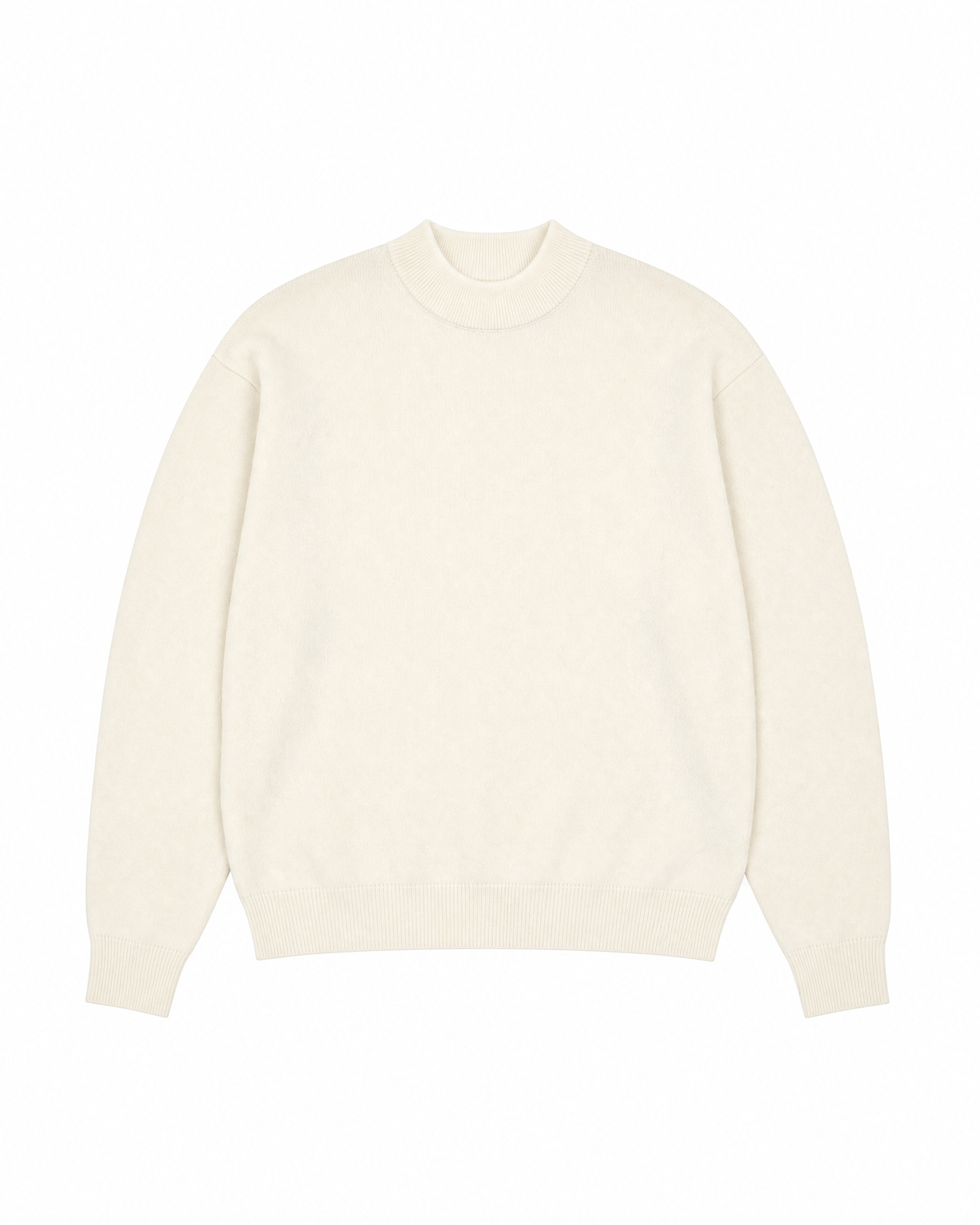 Ecru wool and cashmere sweater