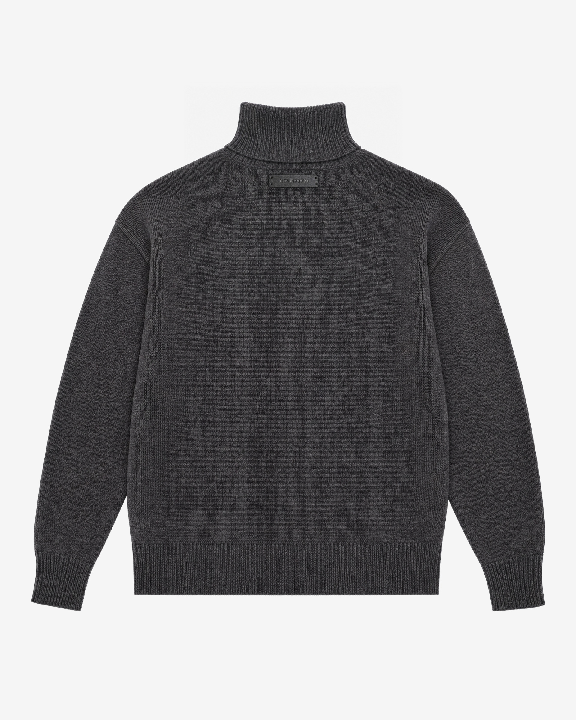 Grey Merino wool turtleneck sweater