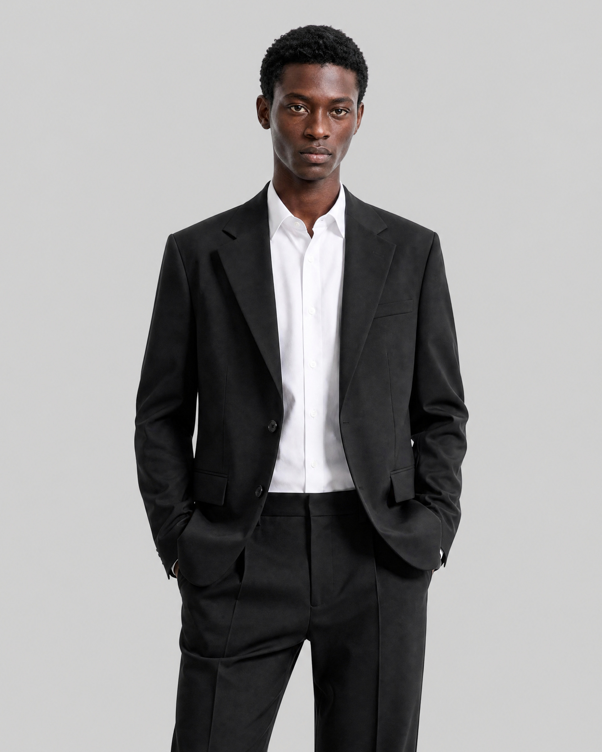 Black wool suit jacket
