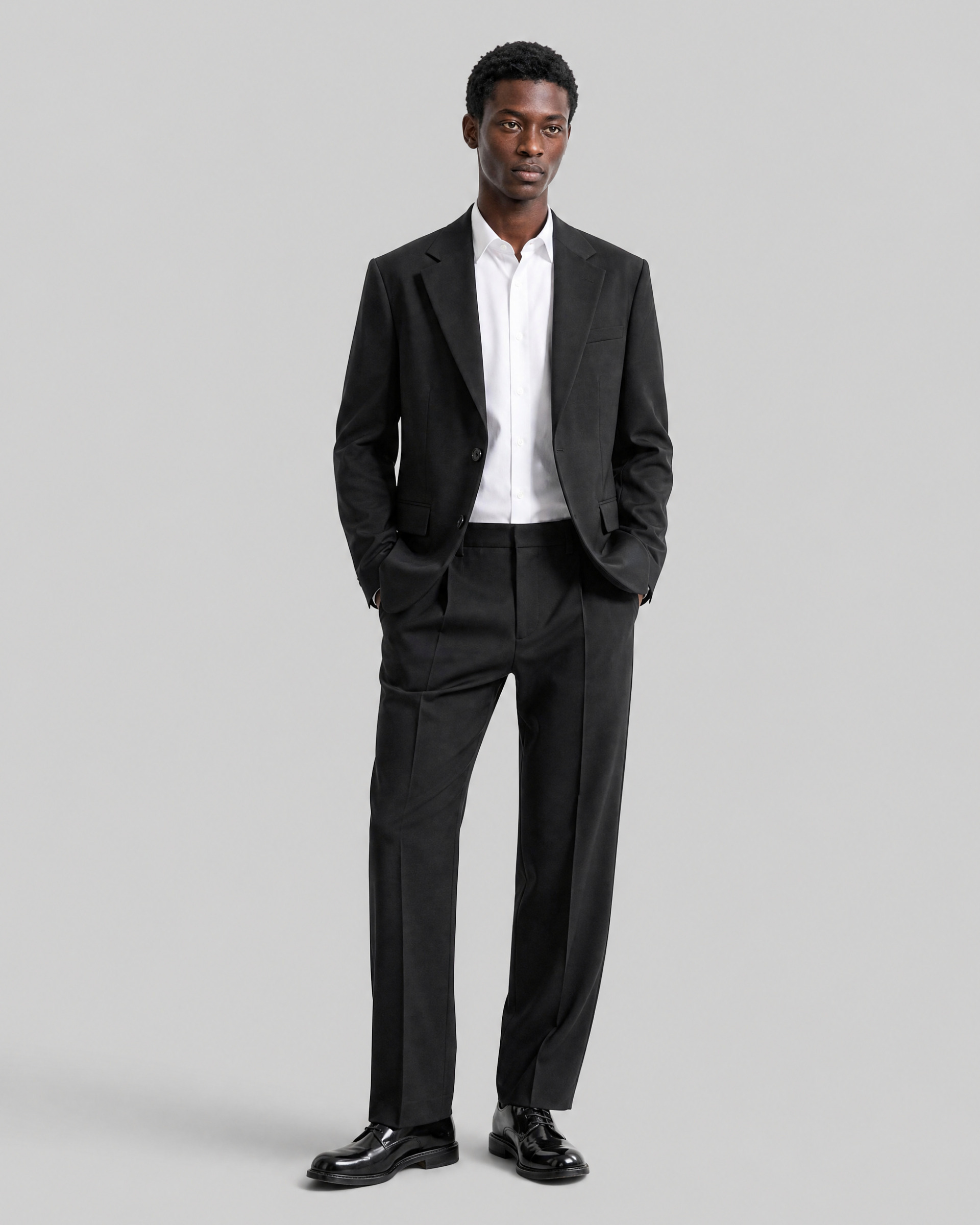 Black wool suit jacket