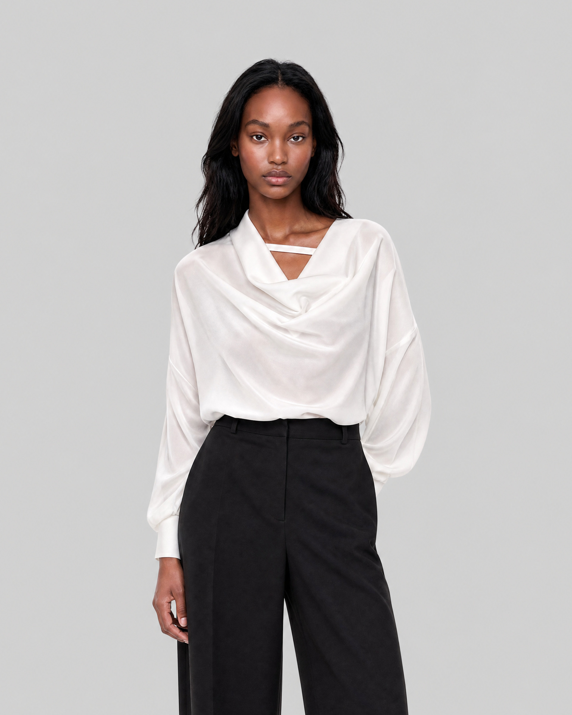 Ecru Long-Sleeve Top
