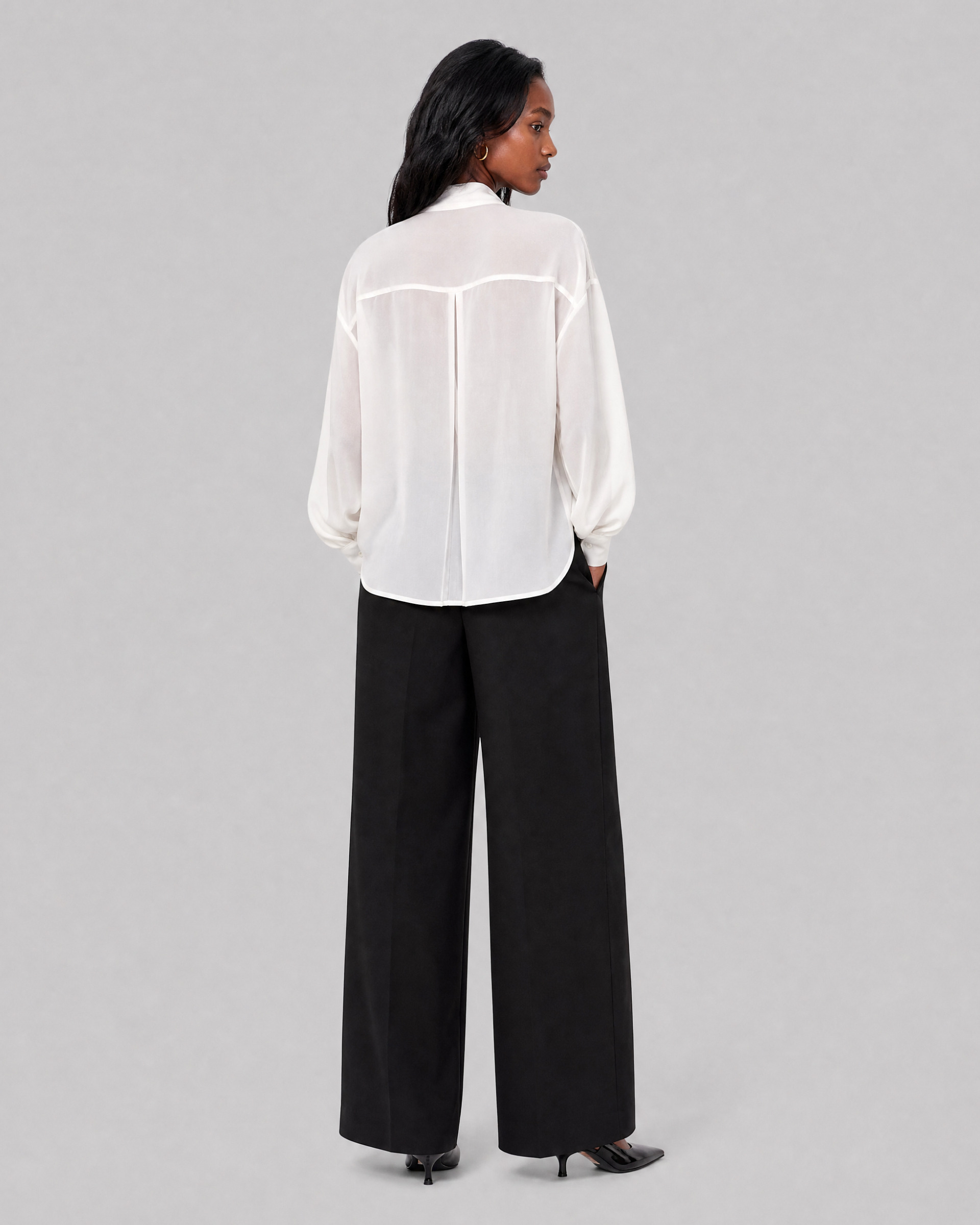 Ecru Long-Sleeve Top