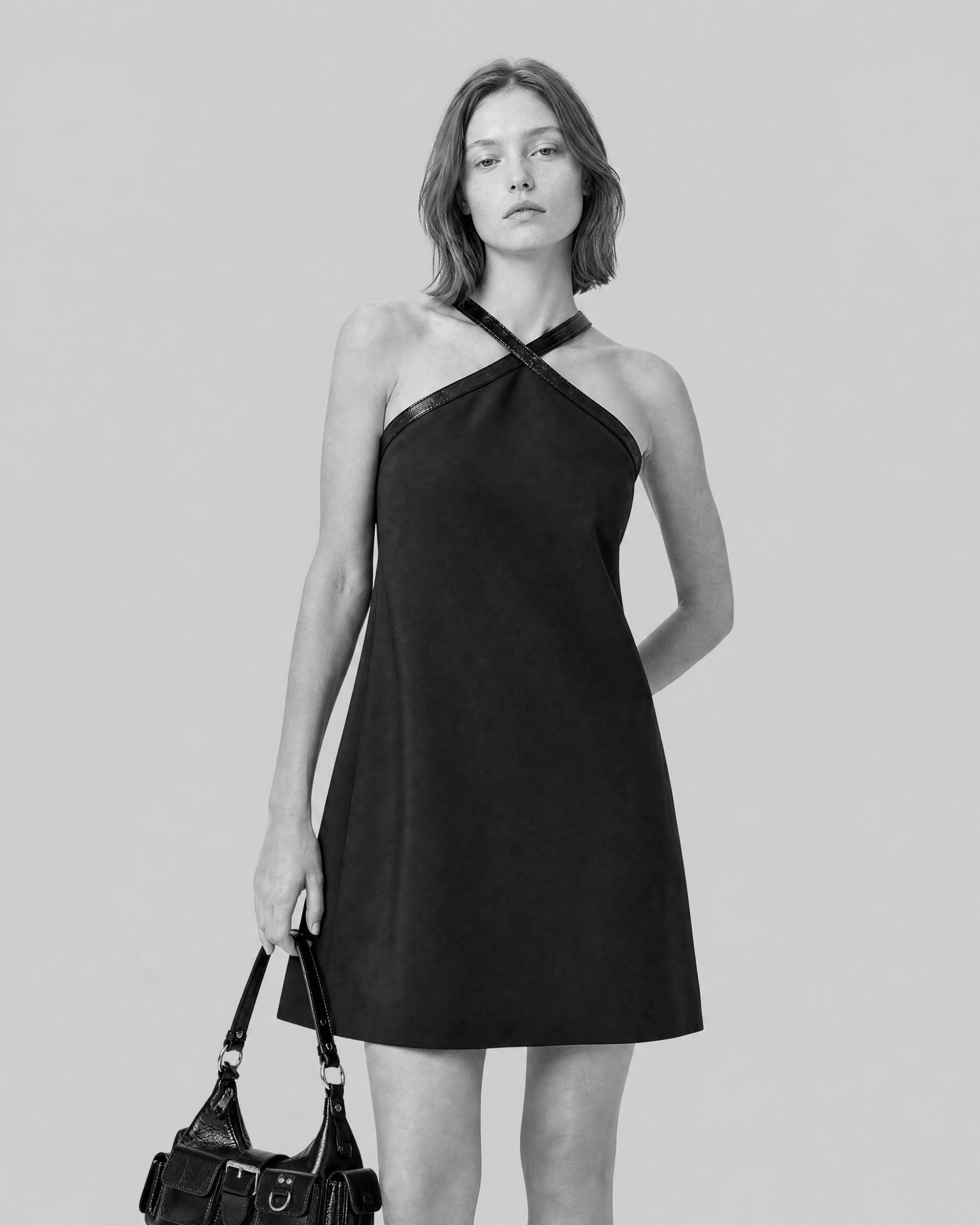Black Short Dress with Rhinestones