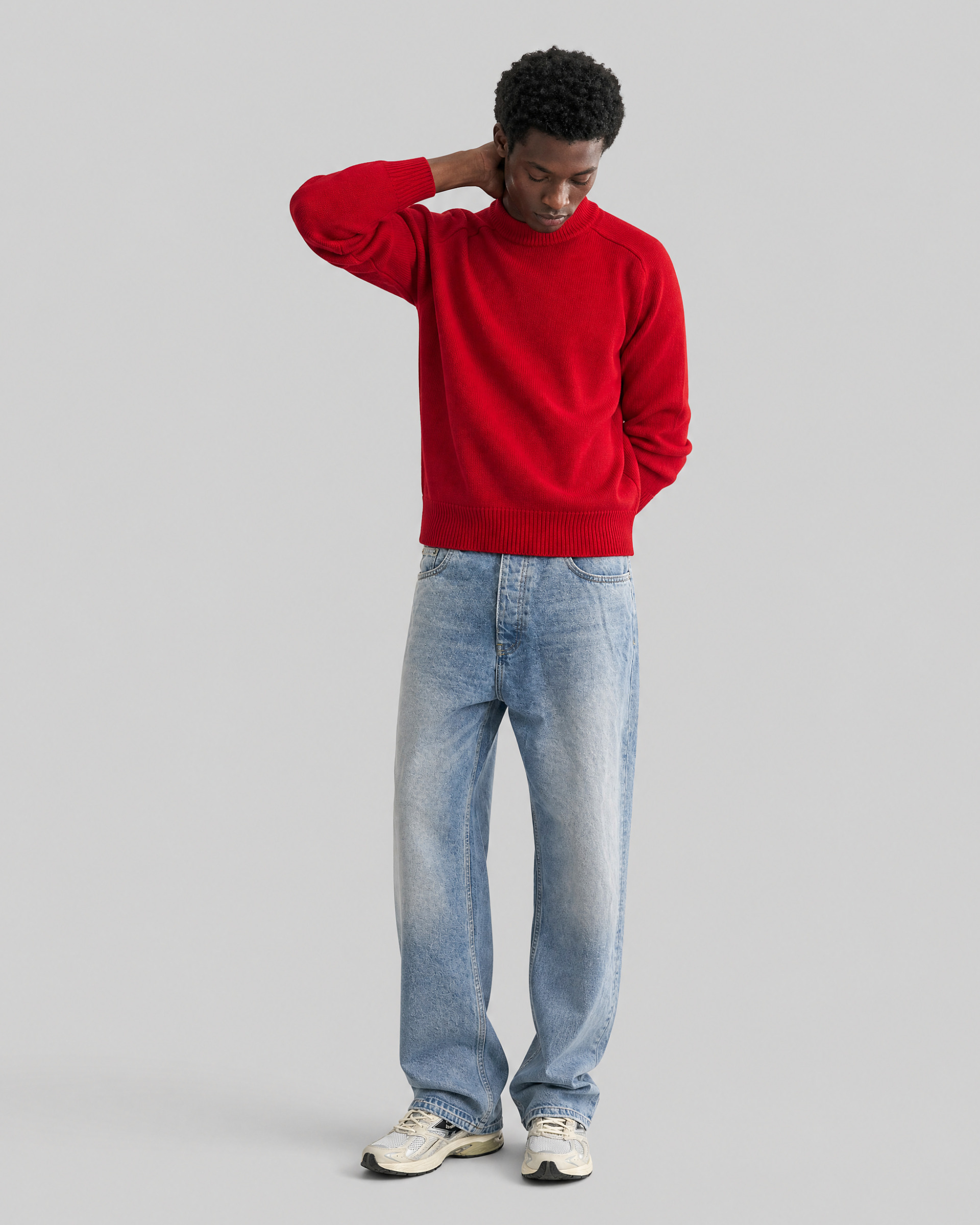 Red Wool Crew-Neck Sweater