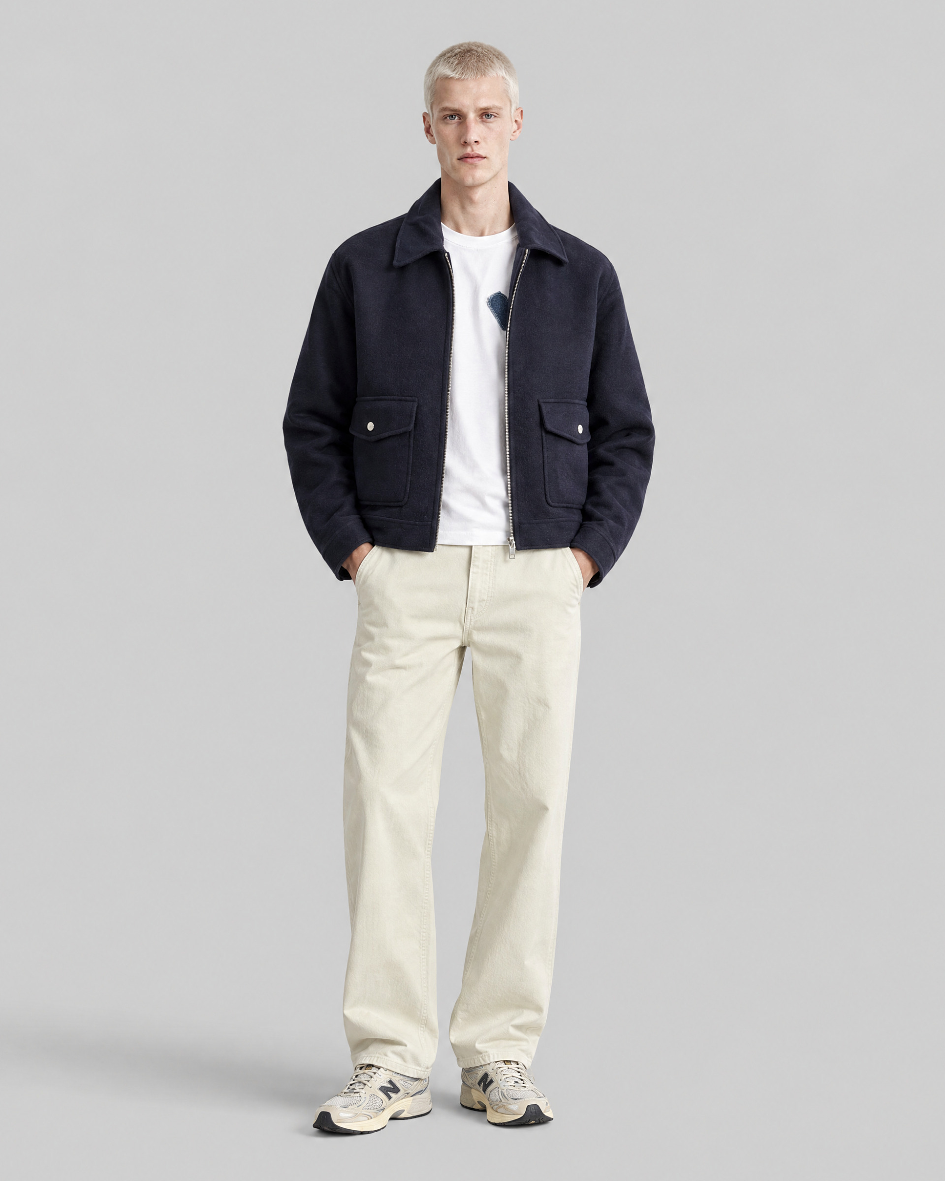 Navy Double-Sided Wool Jacket