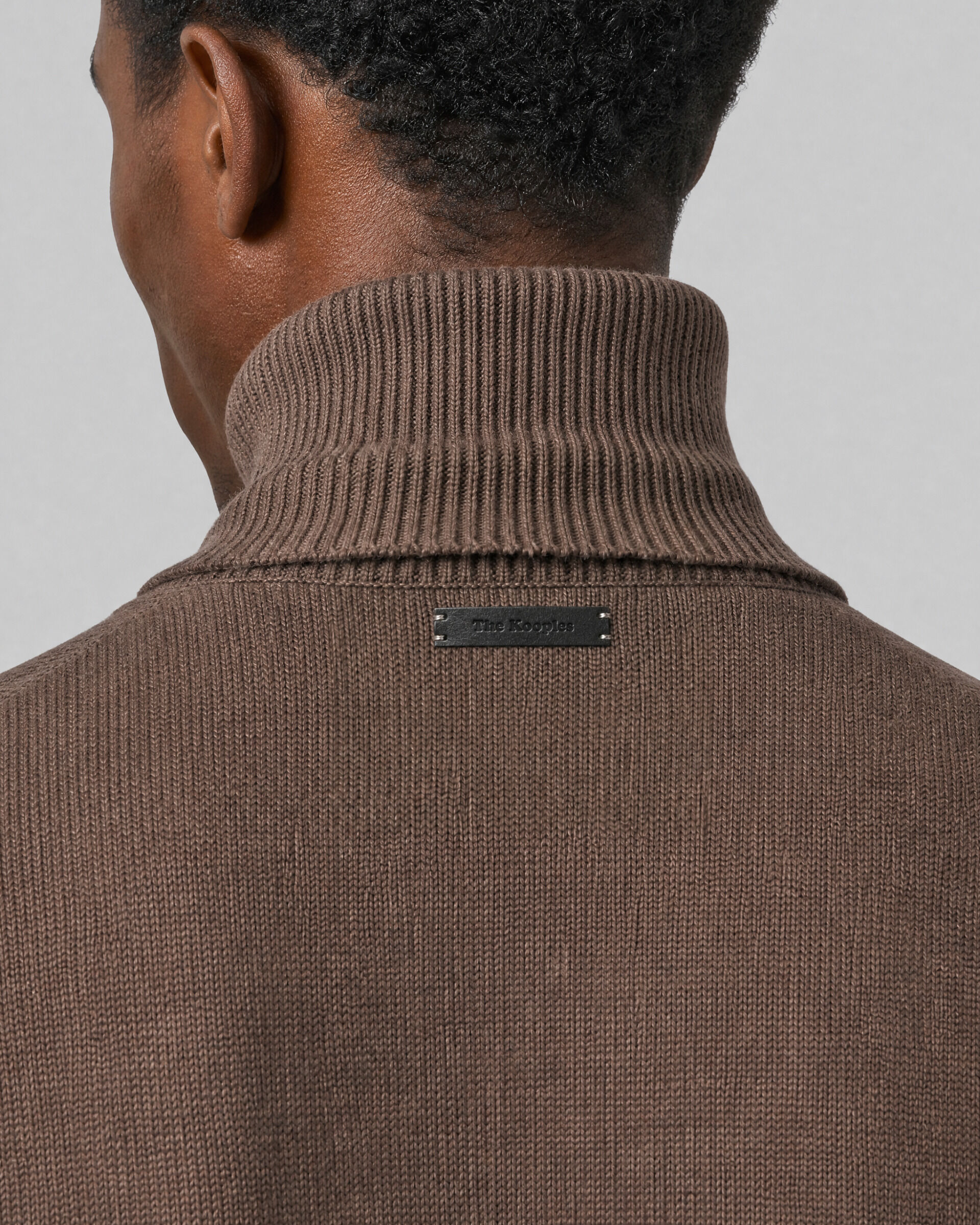 Brown Wool Turtleneck Sweater