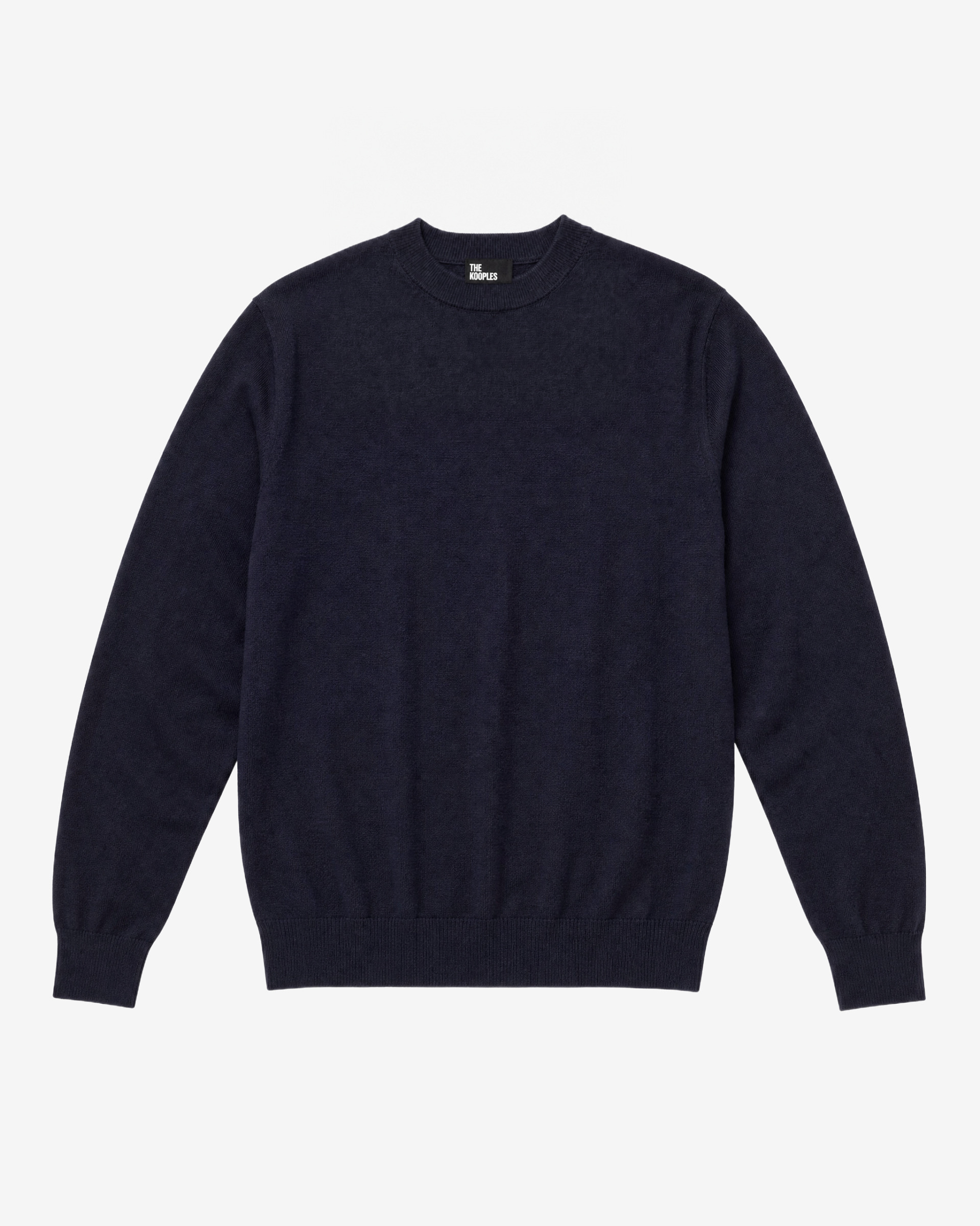 Navy Merino Wool Crew-Neck Sweater