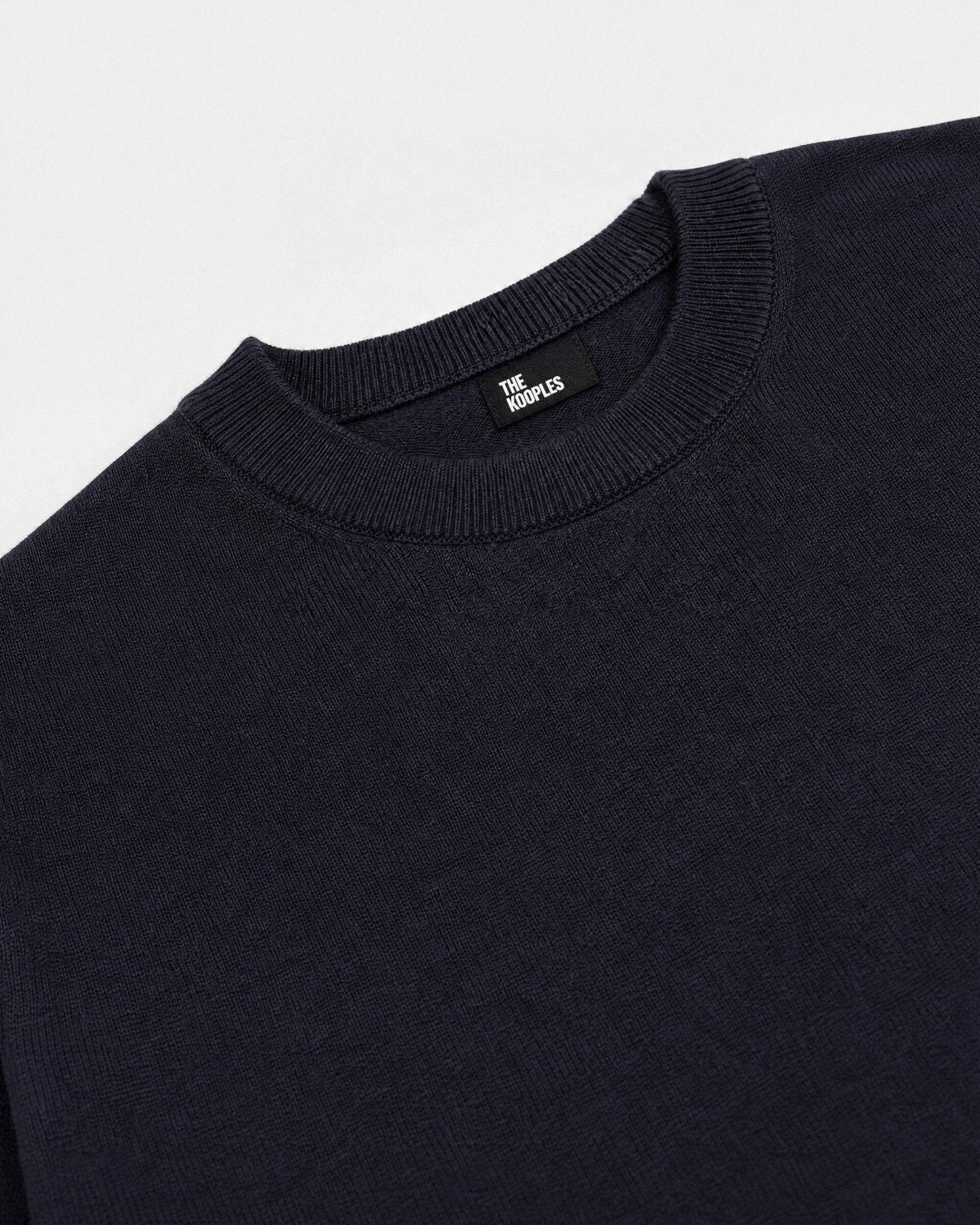 Navy Merino Wool Crew-Neck Sweater