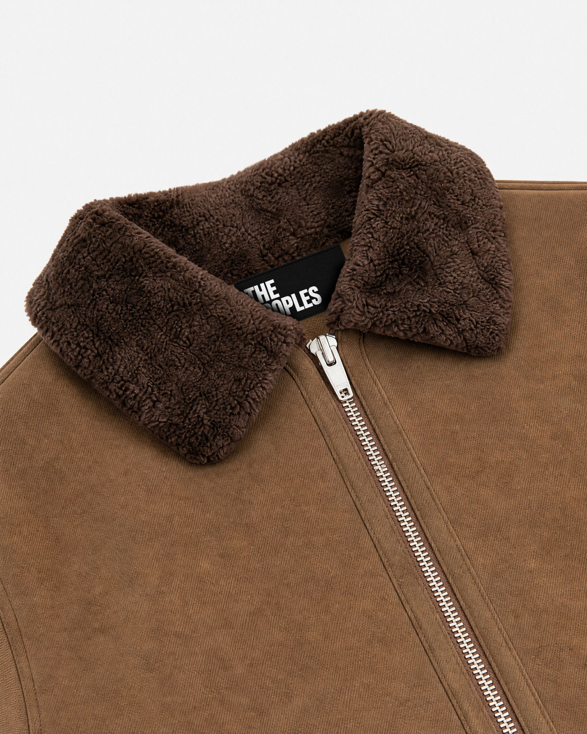 Brown faux fur jacket