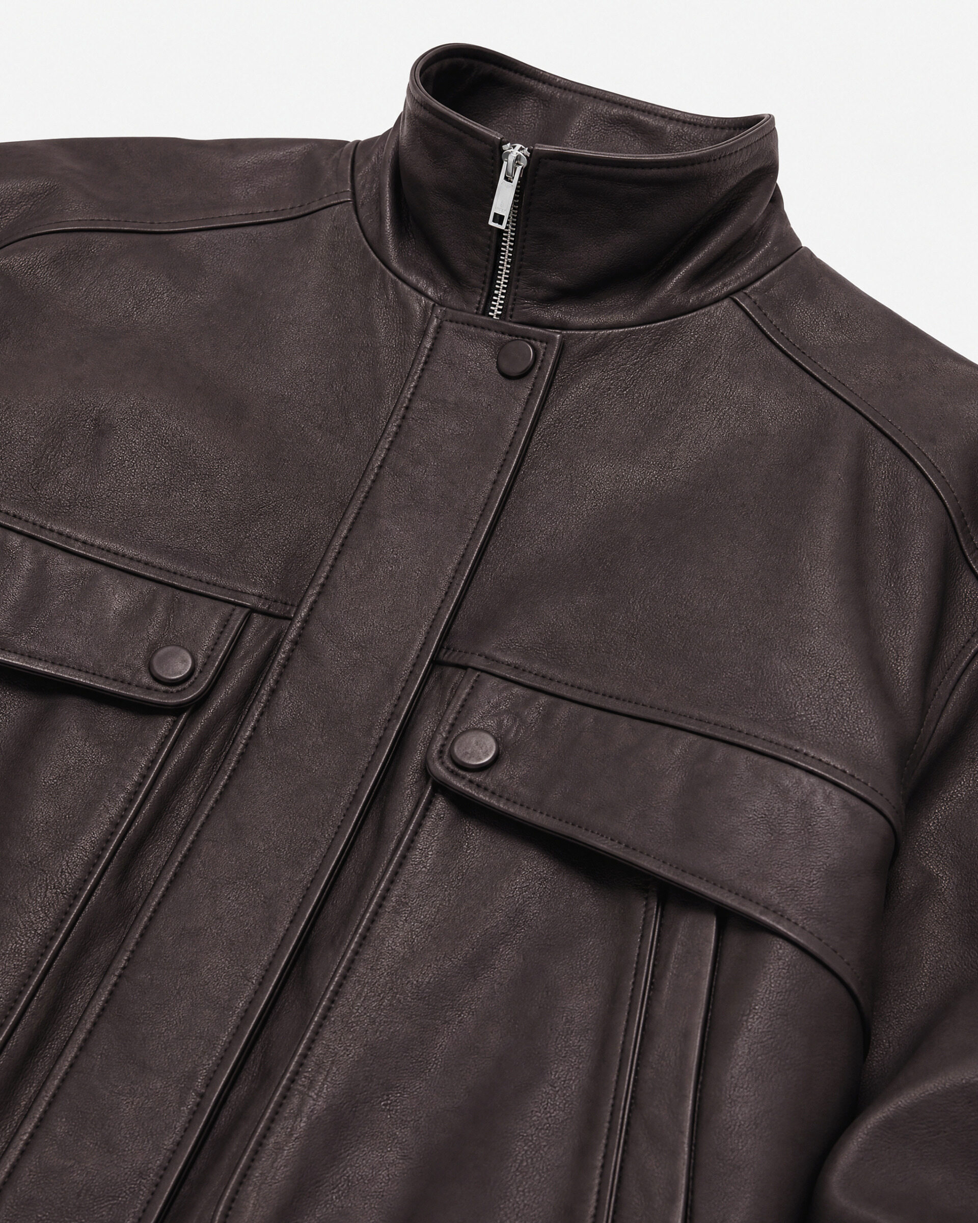 Burgundy leather jacket