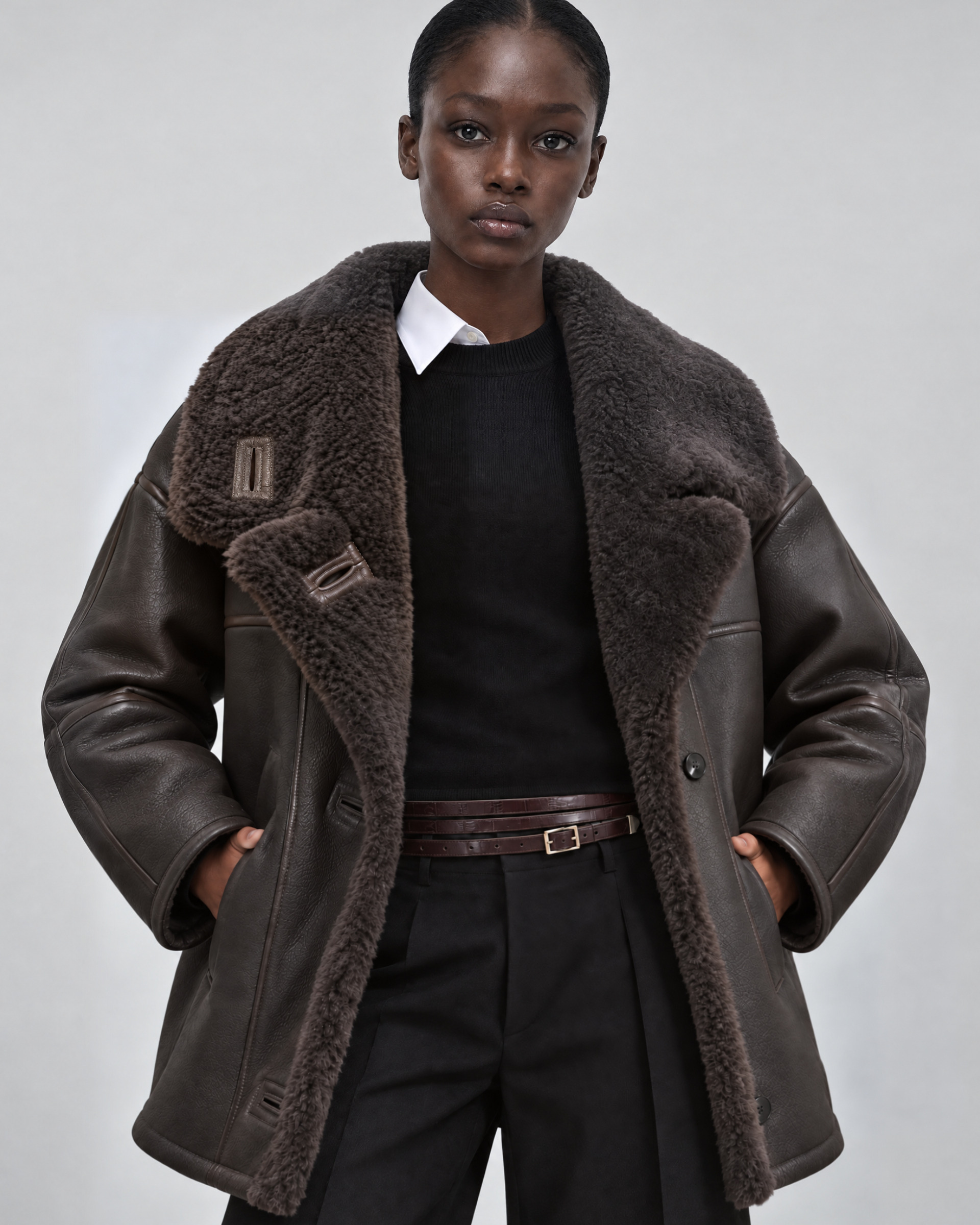 Brown sheepskin