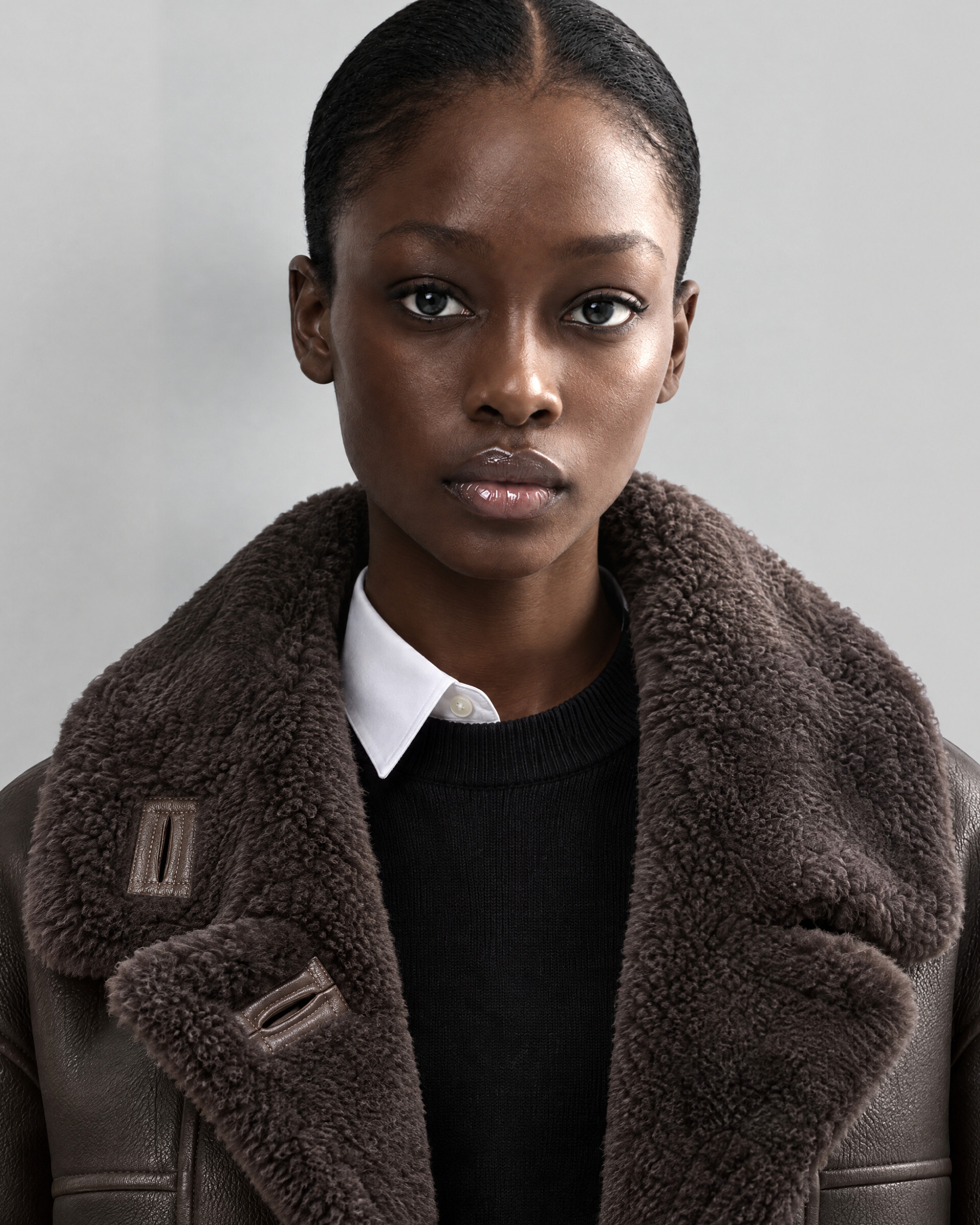 Brown sheepskin
