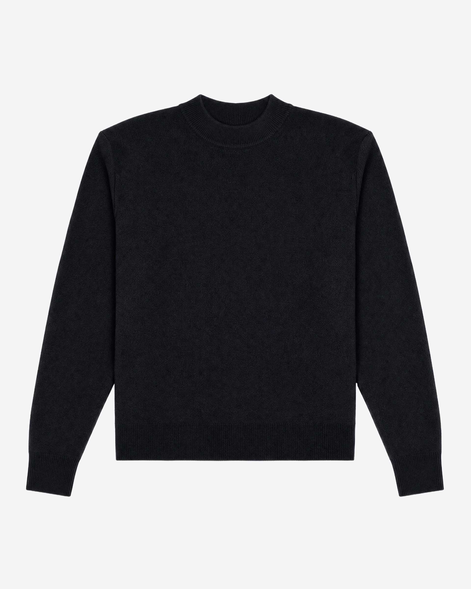 Black wool and cashmere sweater