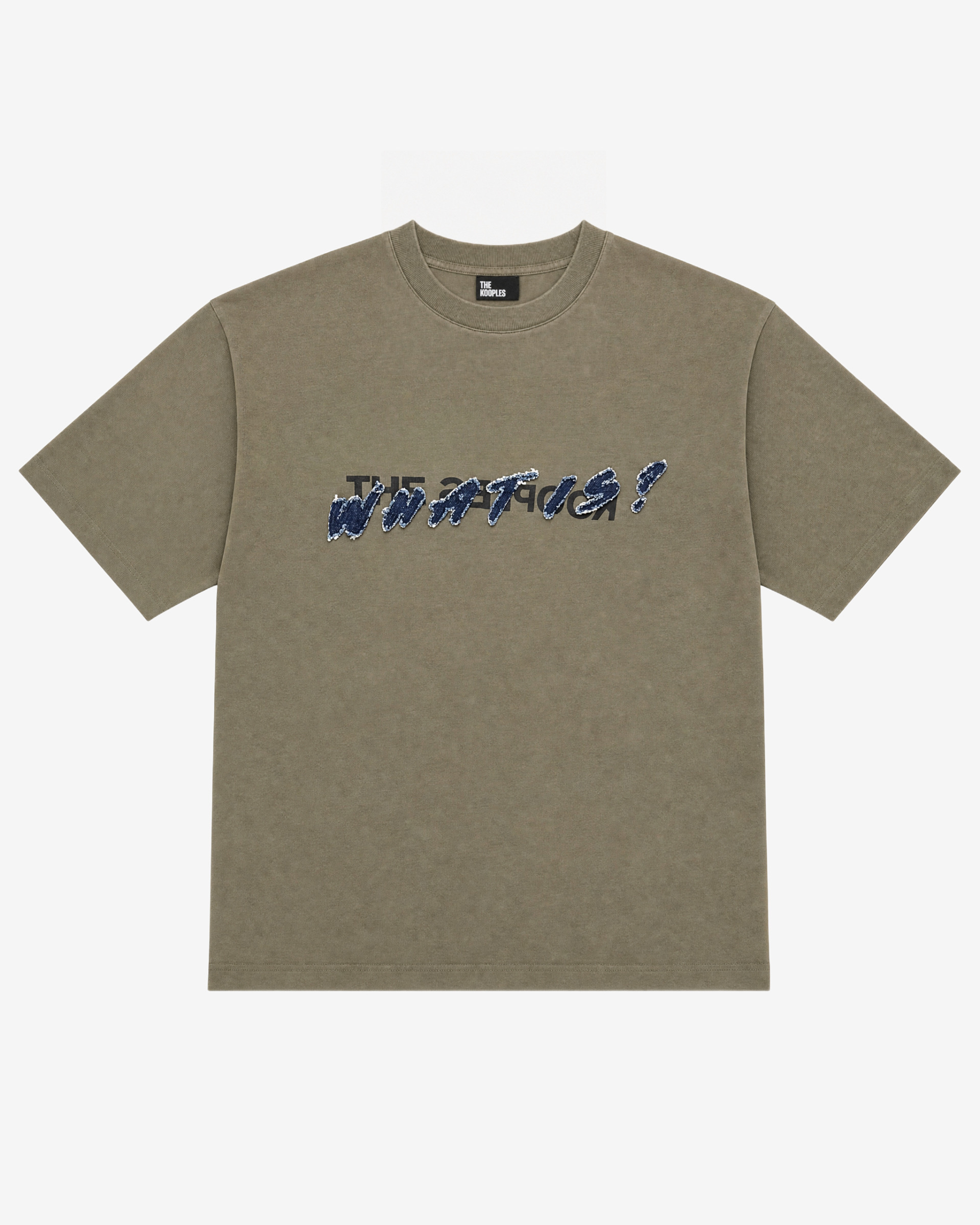 What is denim patch t-shirt khaki