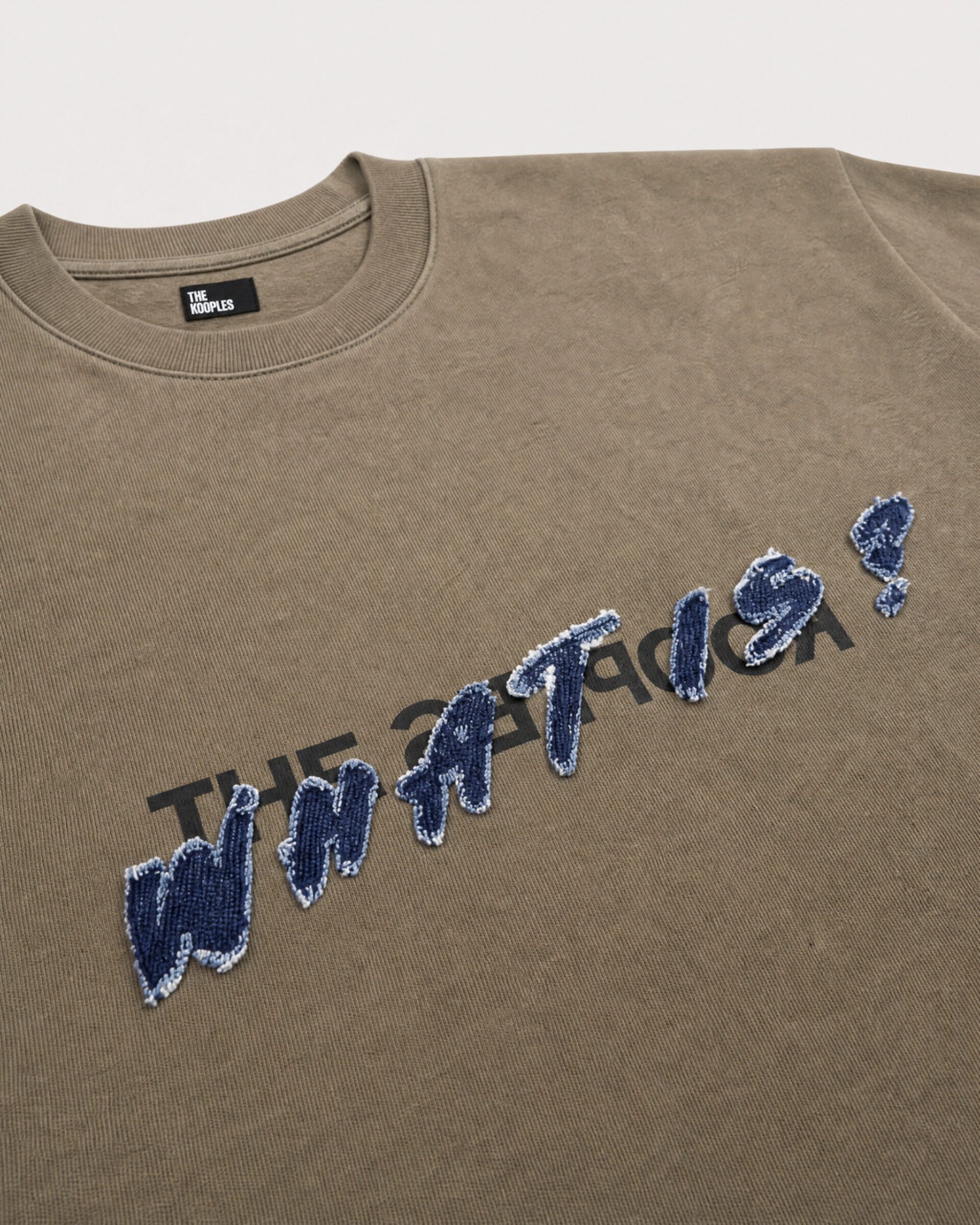 What is denim patch t-shirt khaki