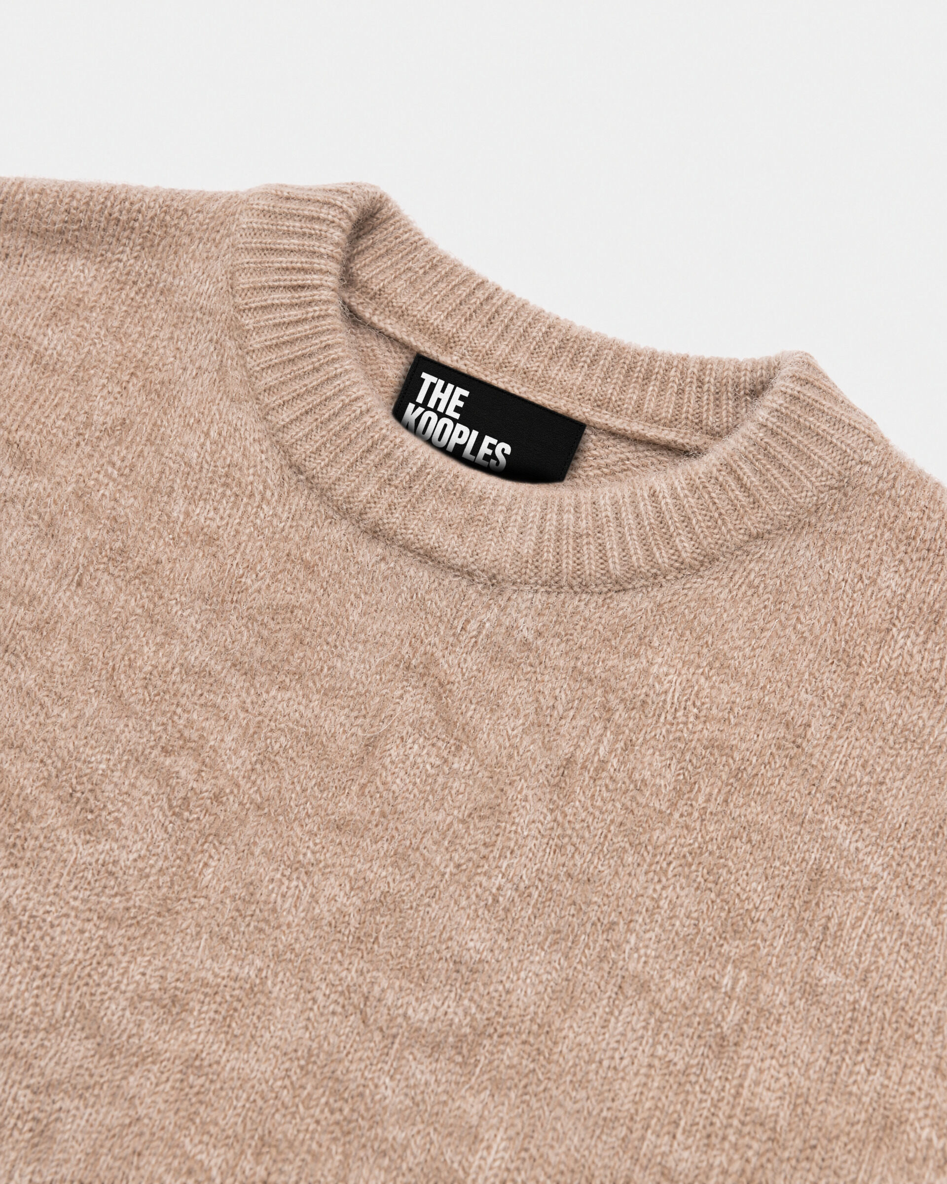 Beige Mohair-Blend Sweater
