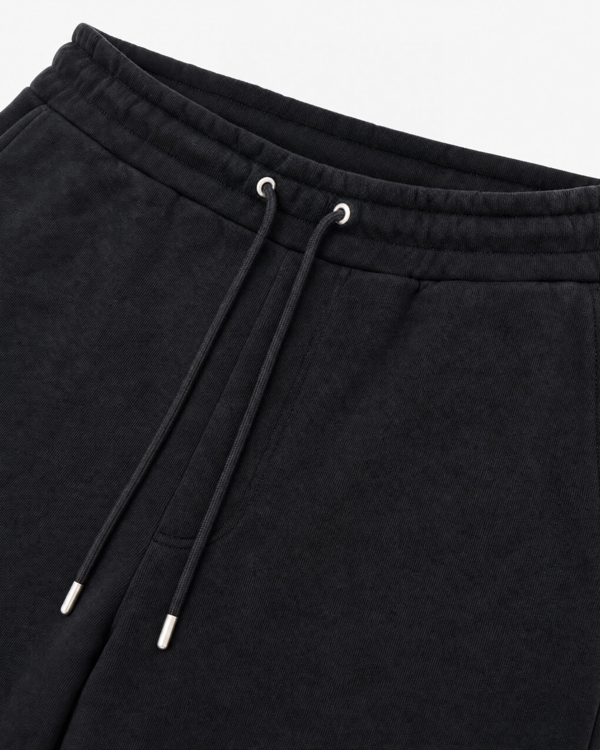 Black straight-leg jogging bottoms