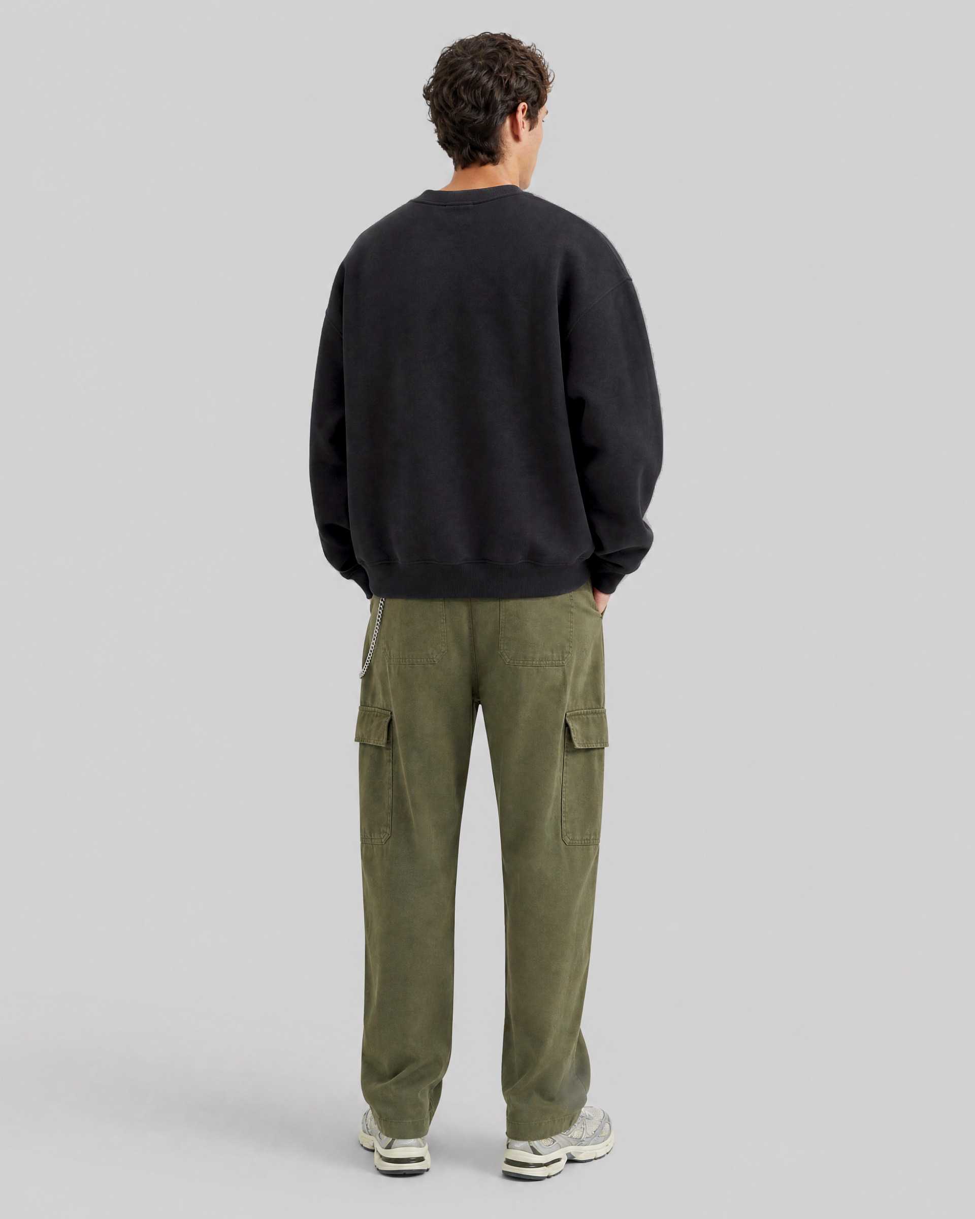 Black Crew-Neck Sweatshirt