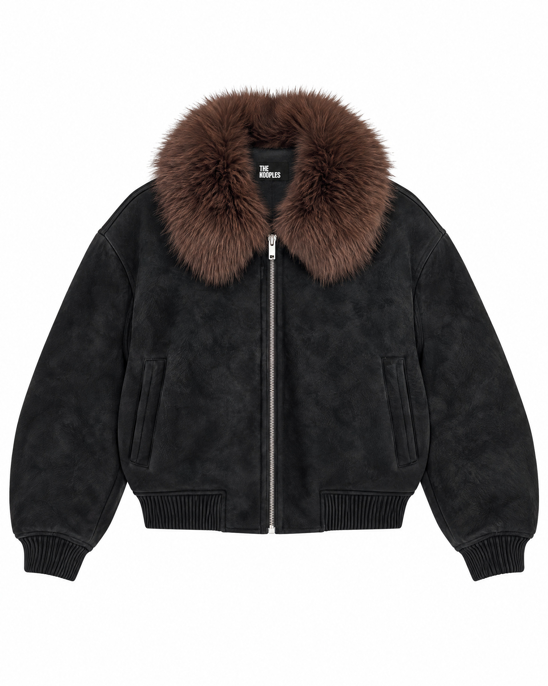 Black Jacket with Faux Fur Collar
