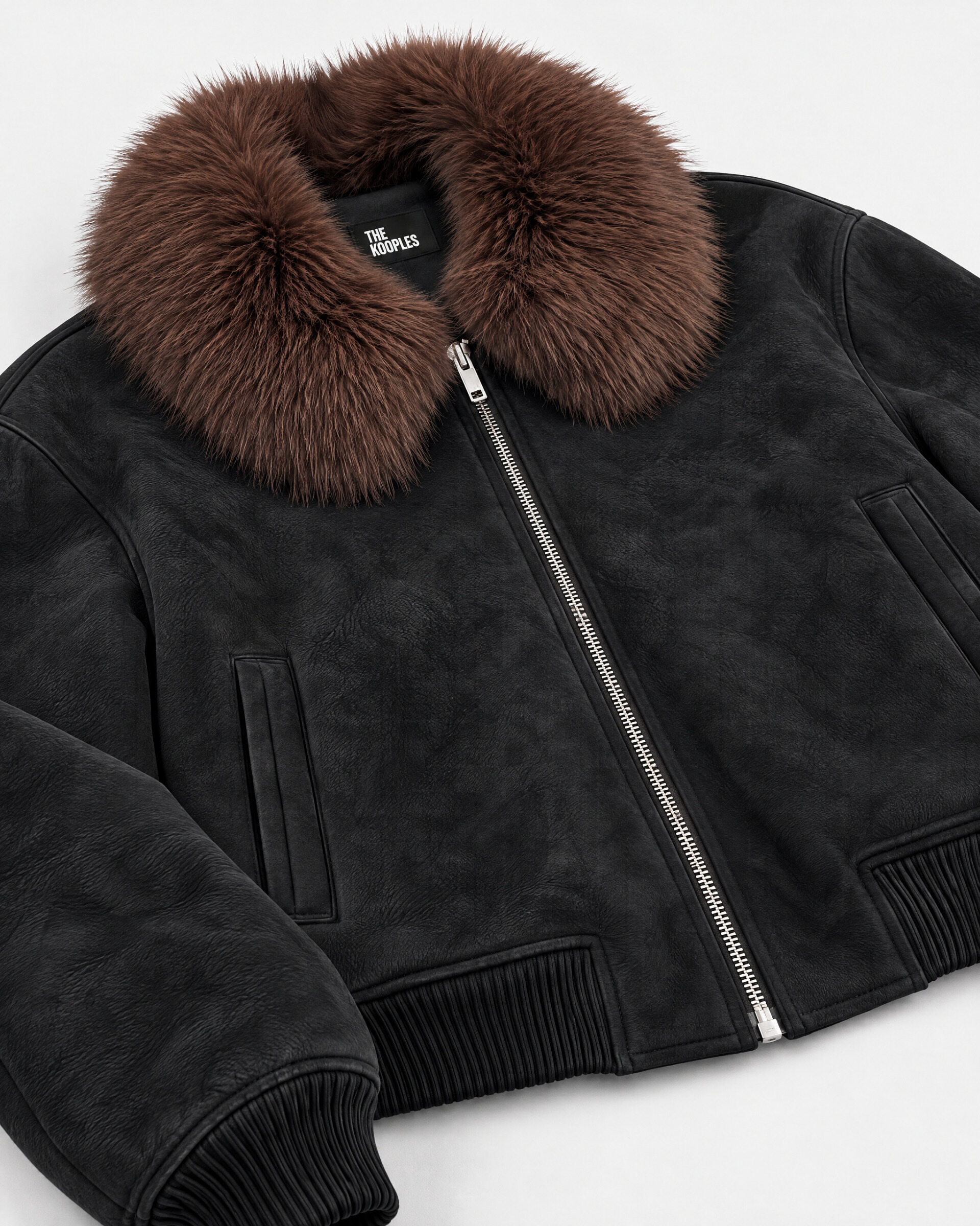 Black Jacket with Faux Fur Collar