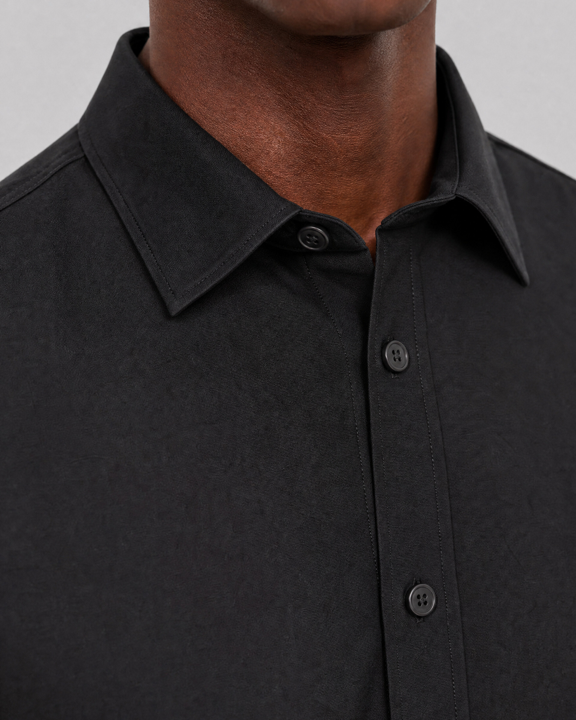 Black shirt with patch pockets