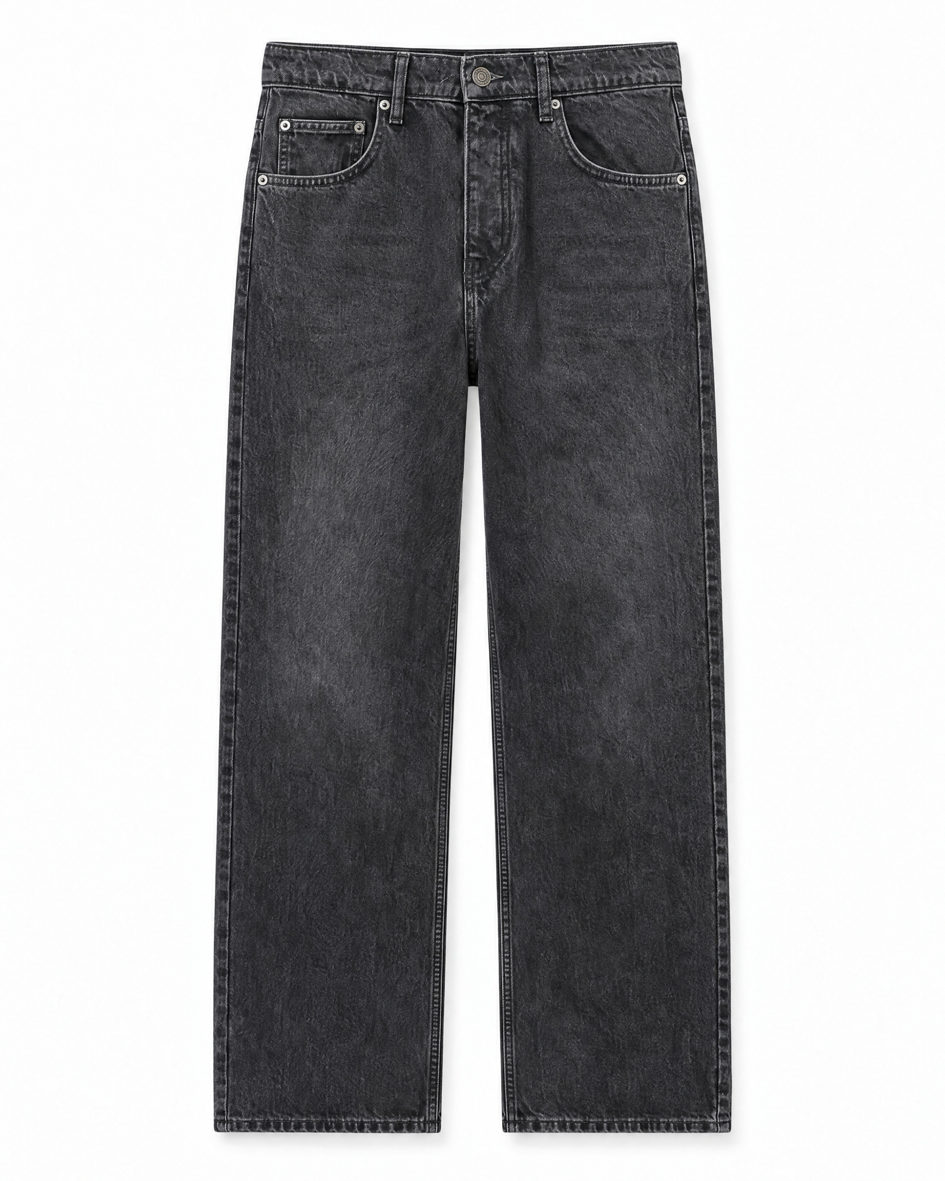 Black, faded-wash jeans