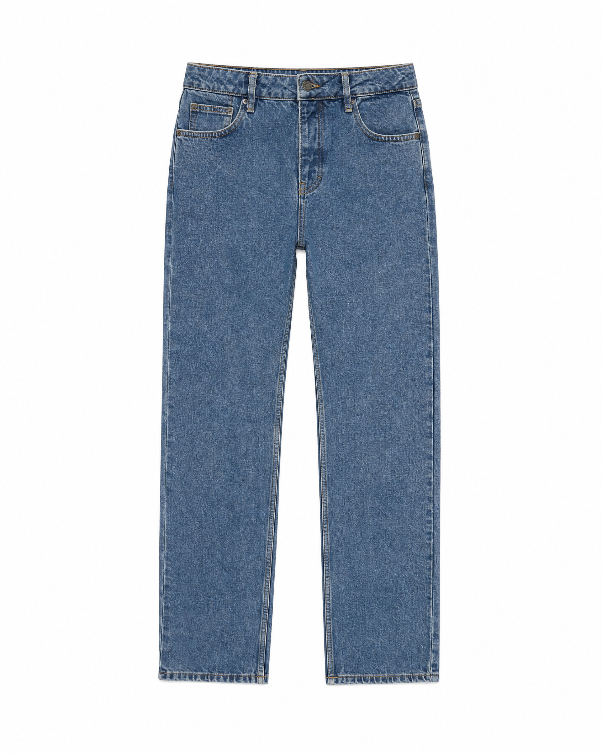 Straight-leg jeans in medium blue wash