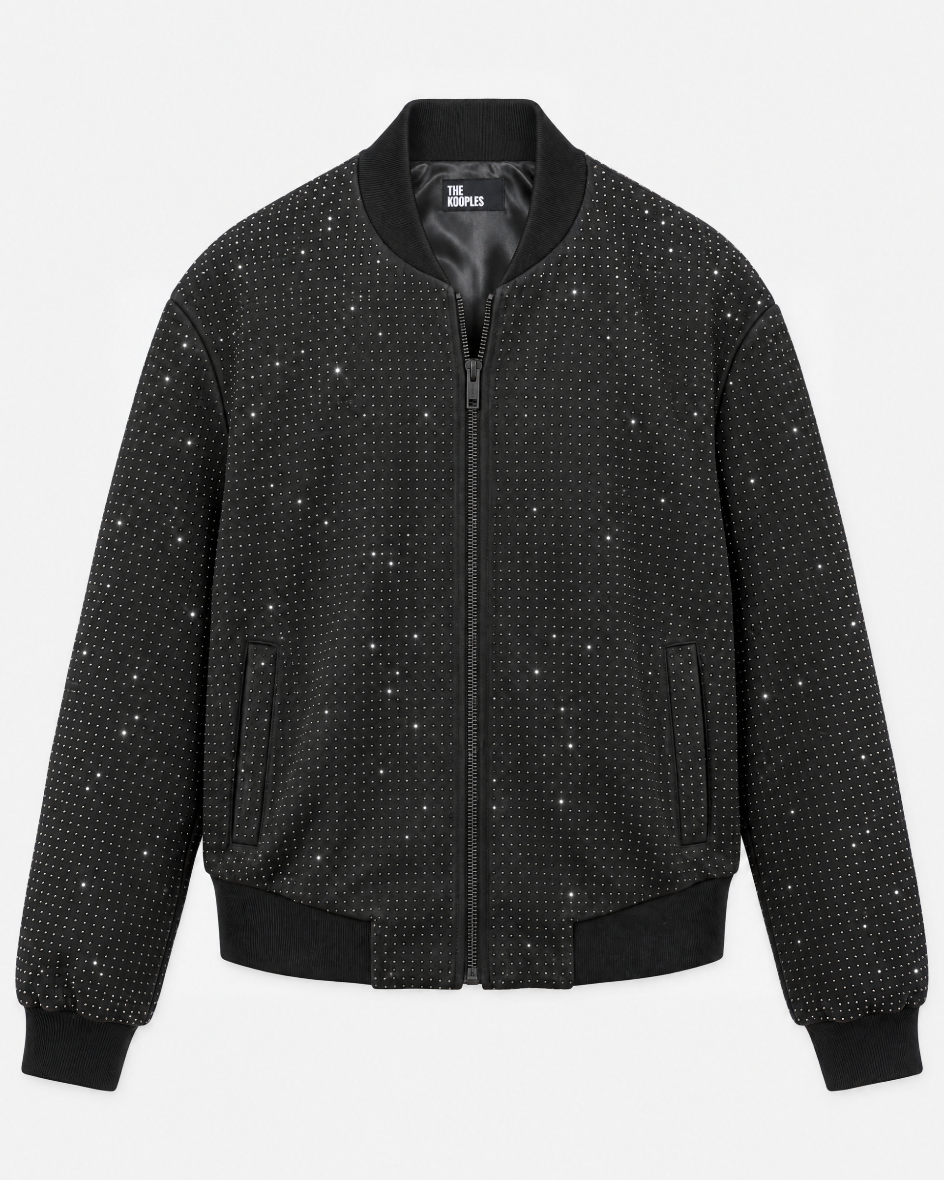 Black Teddy Jacket with Rhinestones