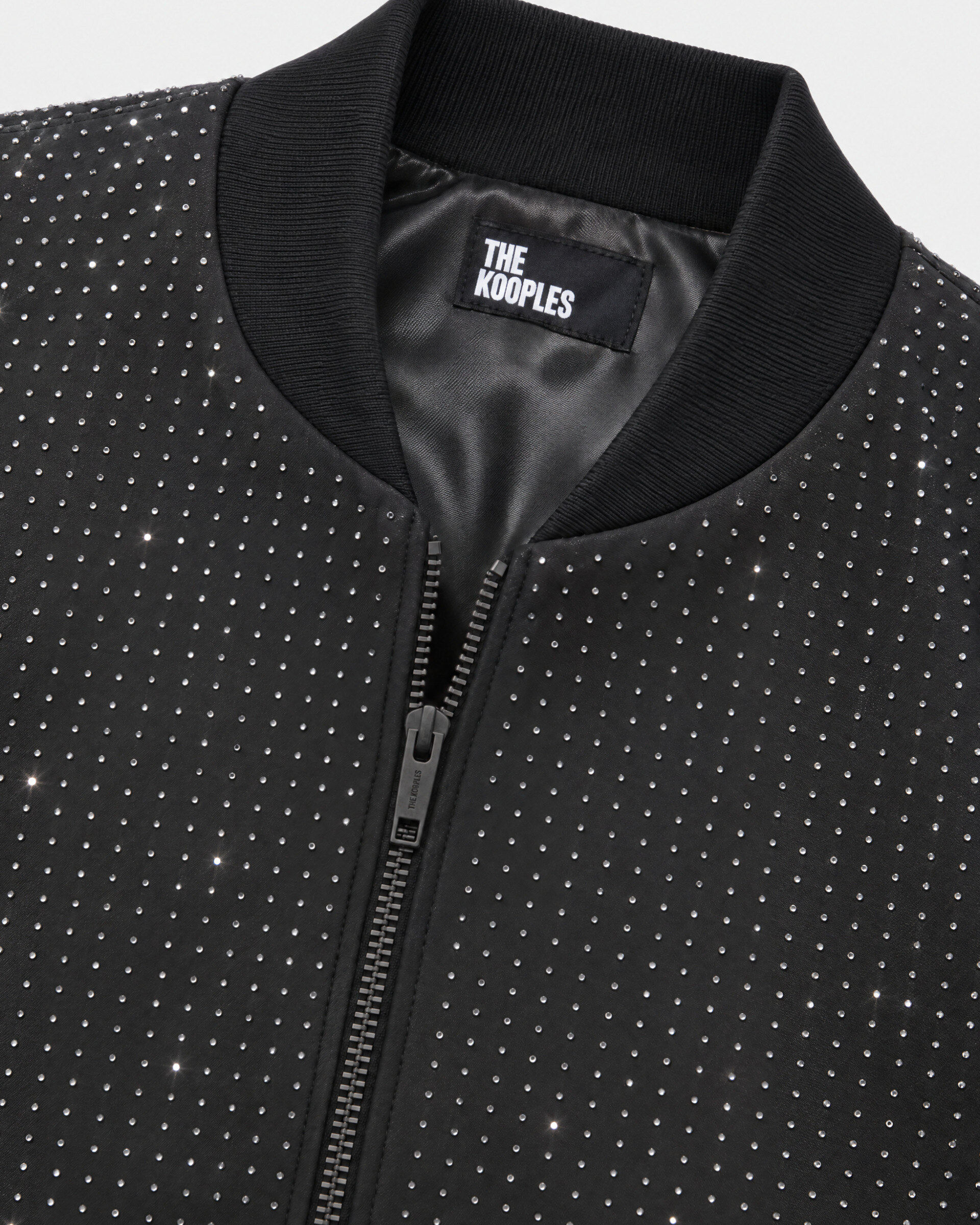 Black Teddy Jacket with Rhinestones