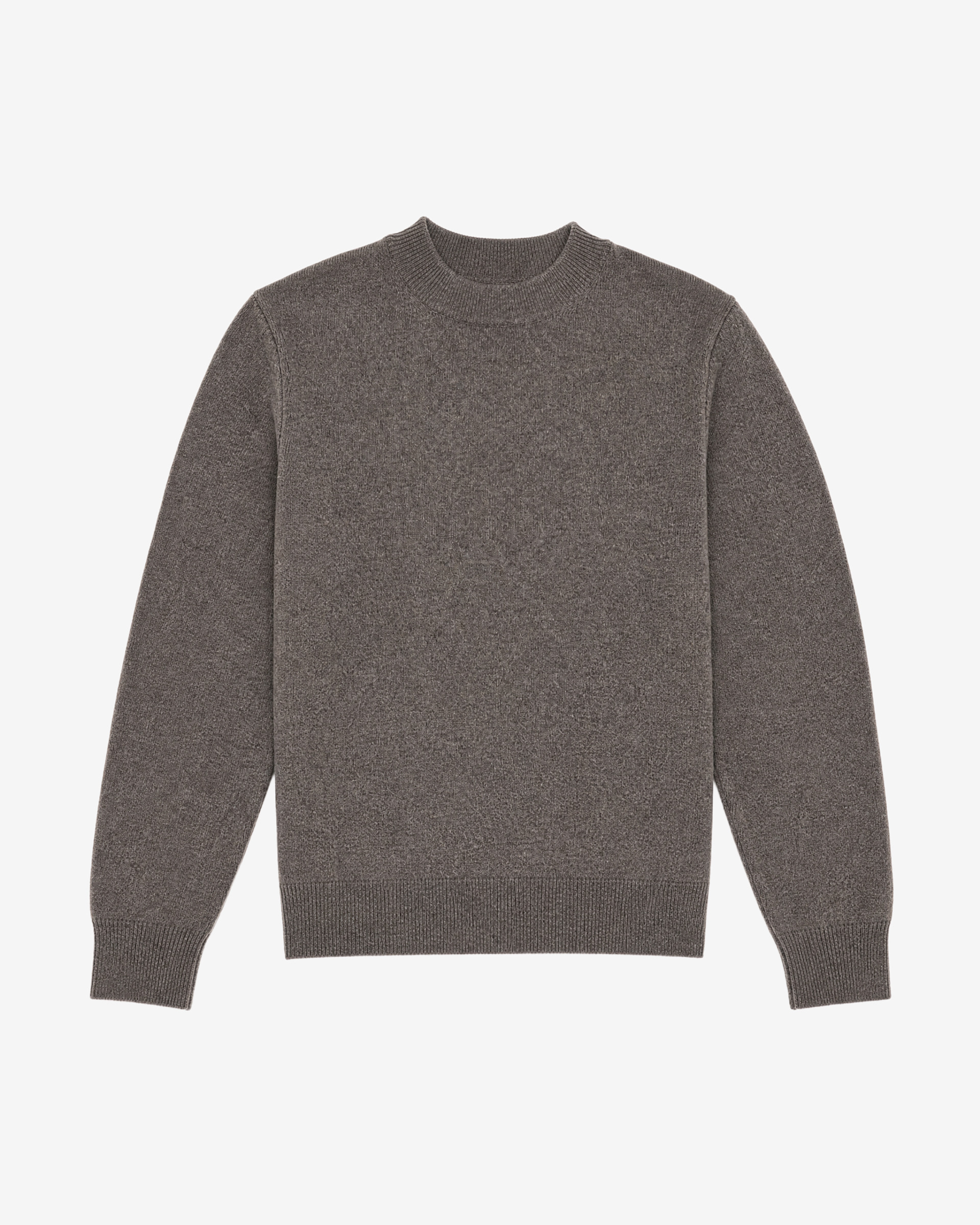 Brown merino wool and cashmere sweater