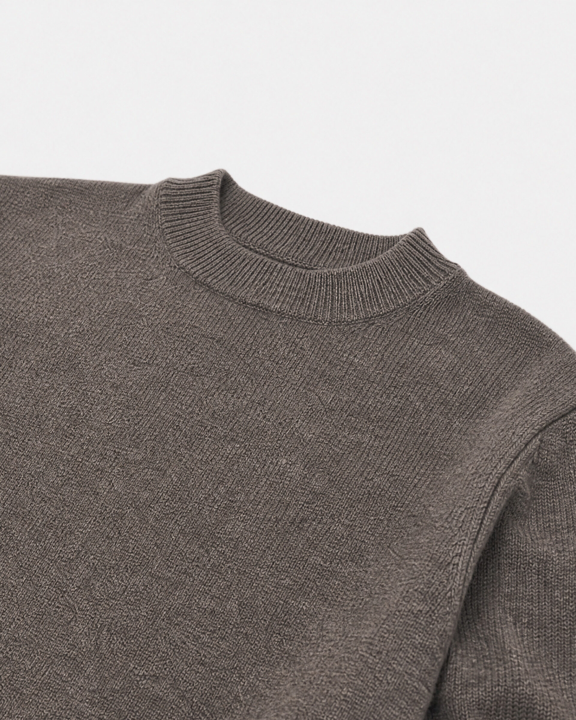Brown merino wool and cashmere sweater