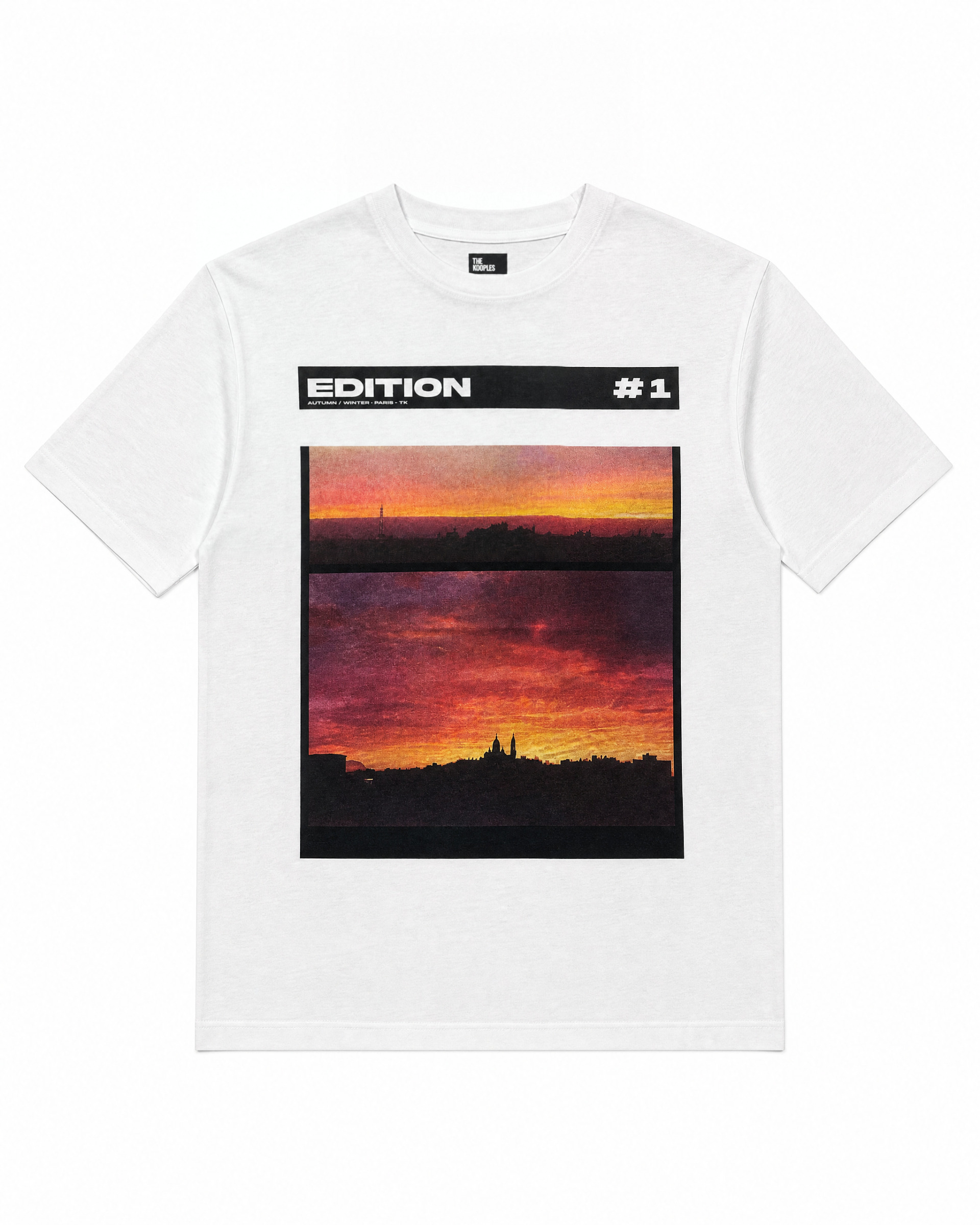 Unisex T-shirt with white screen print