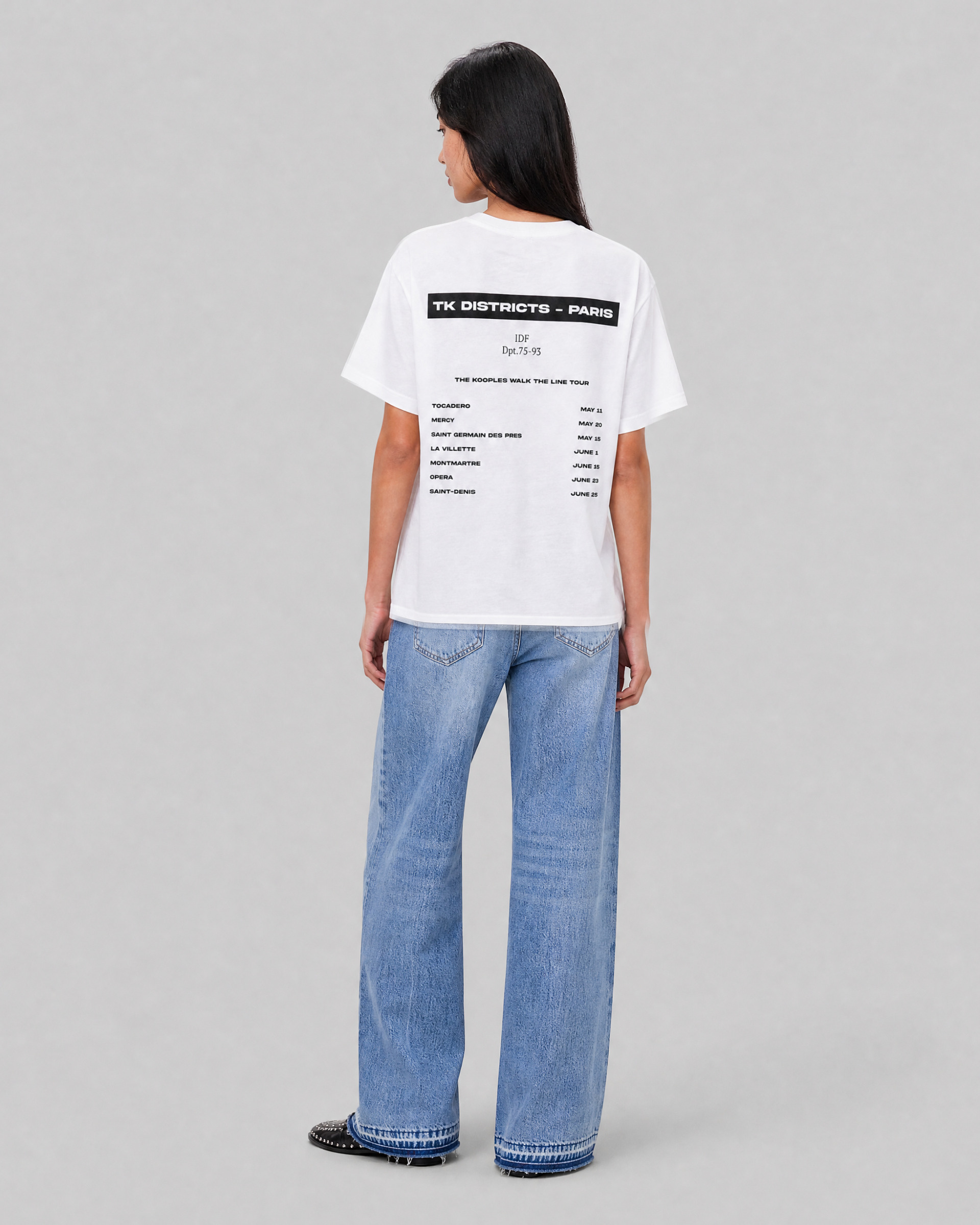 Unisex T-shirt with white screen print