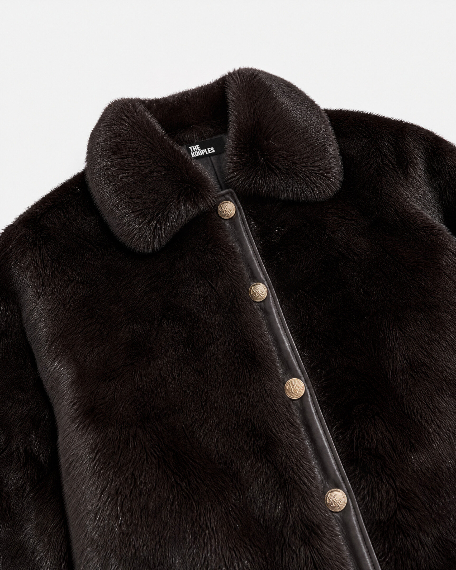 Burgundy faux fur coat