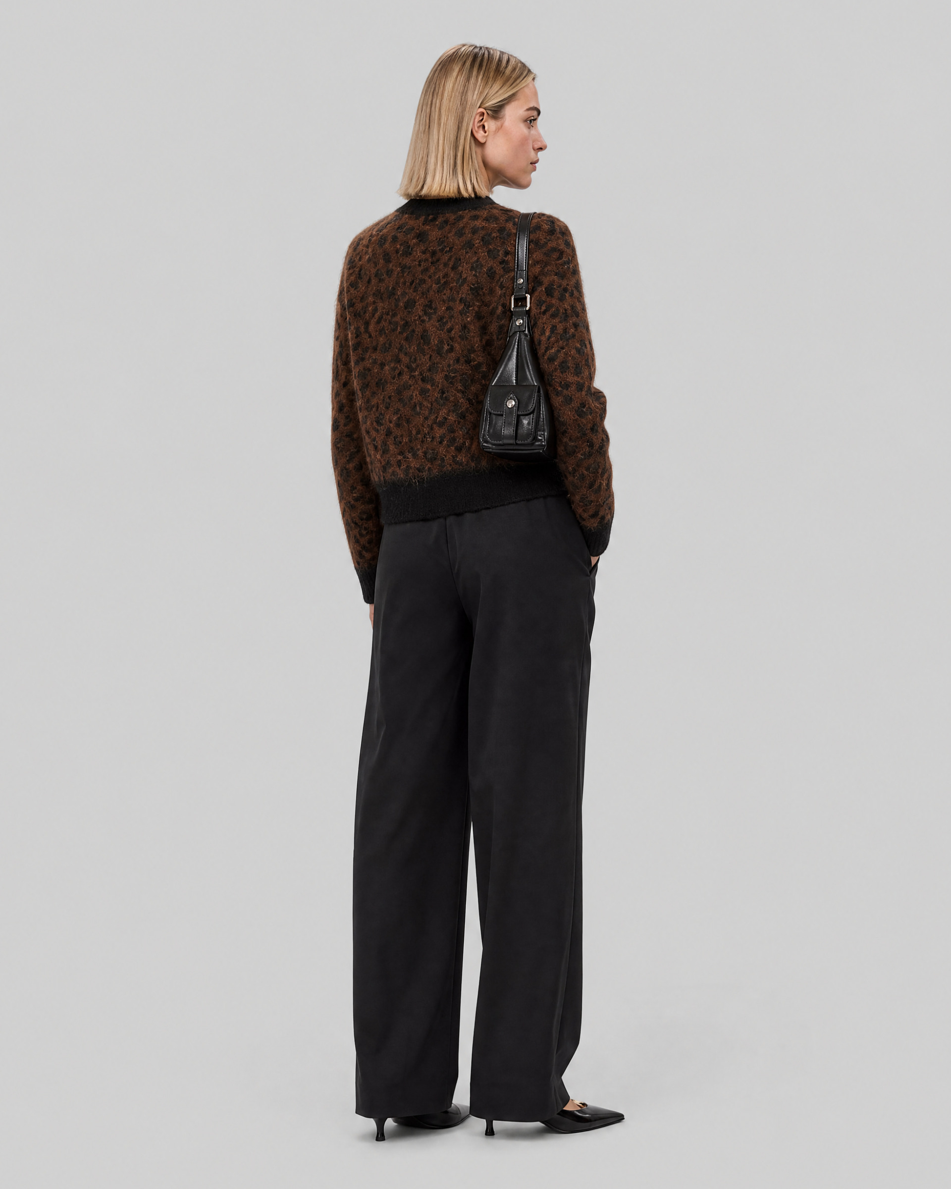Leopard-print mohair-blend sweater