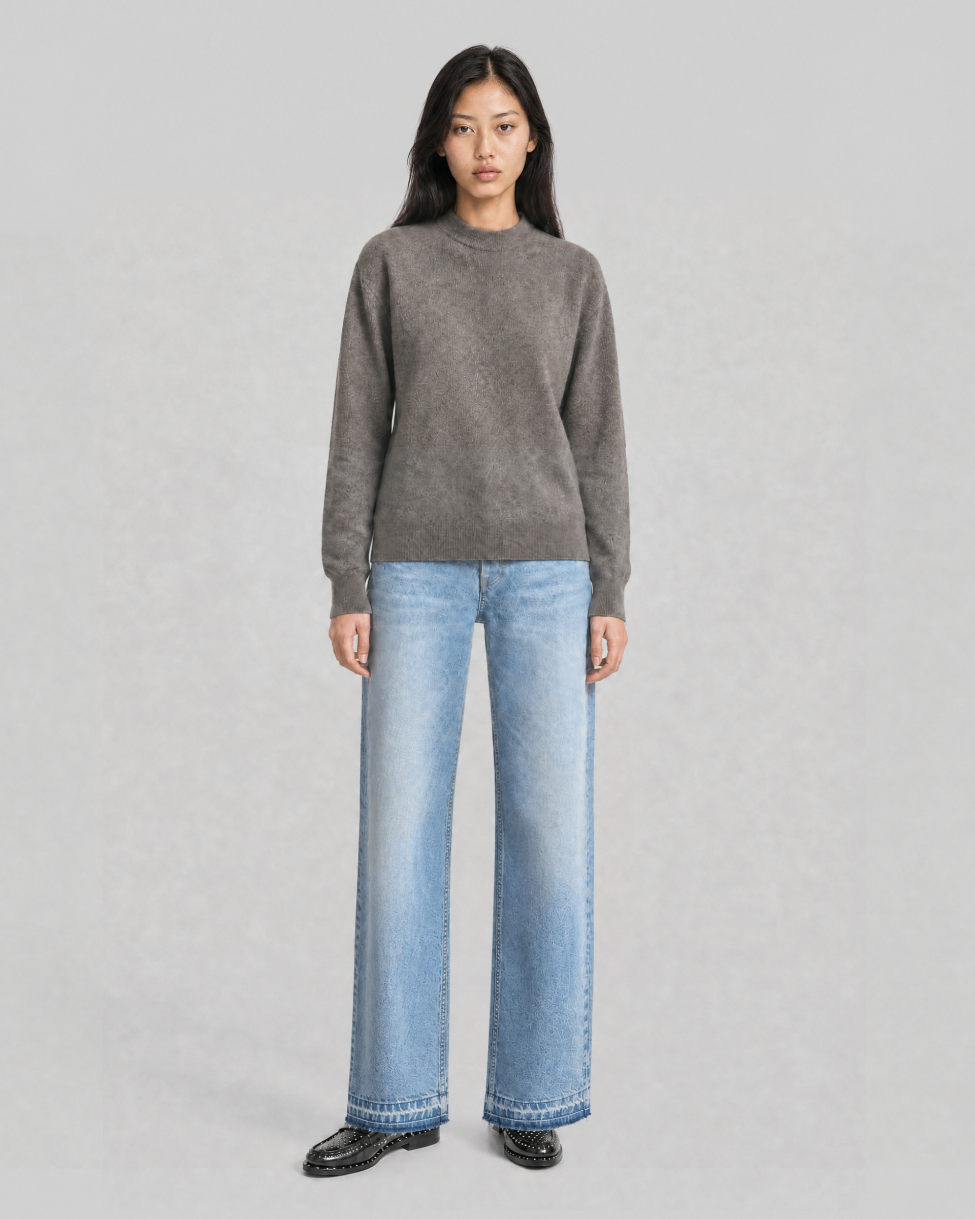 Brown wool and cashmere sweater