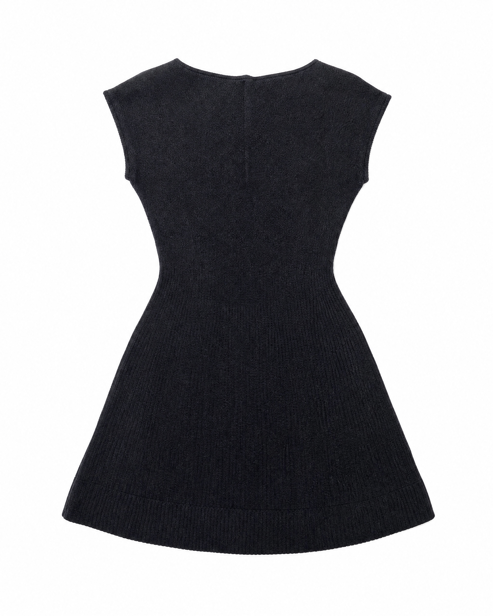 Black cropped knit dress