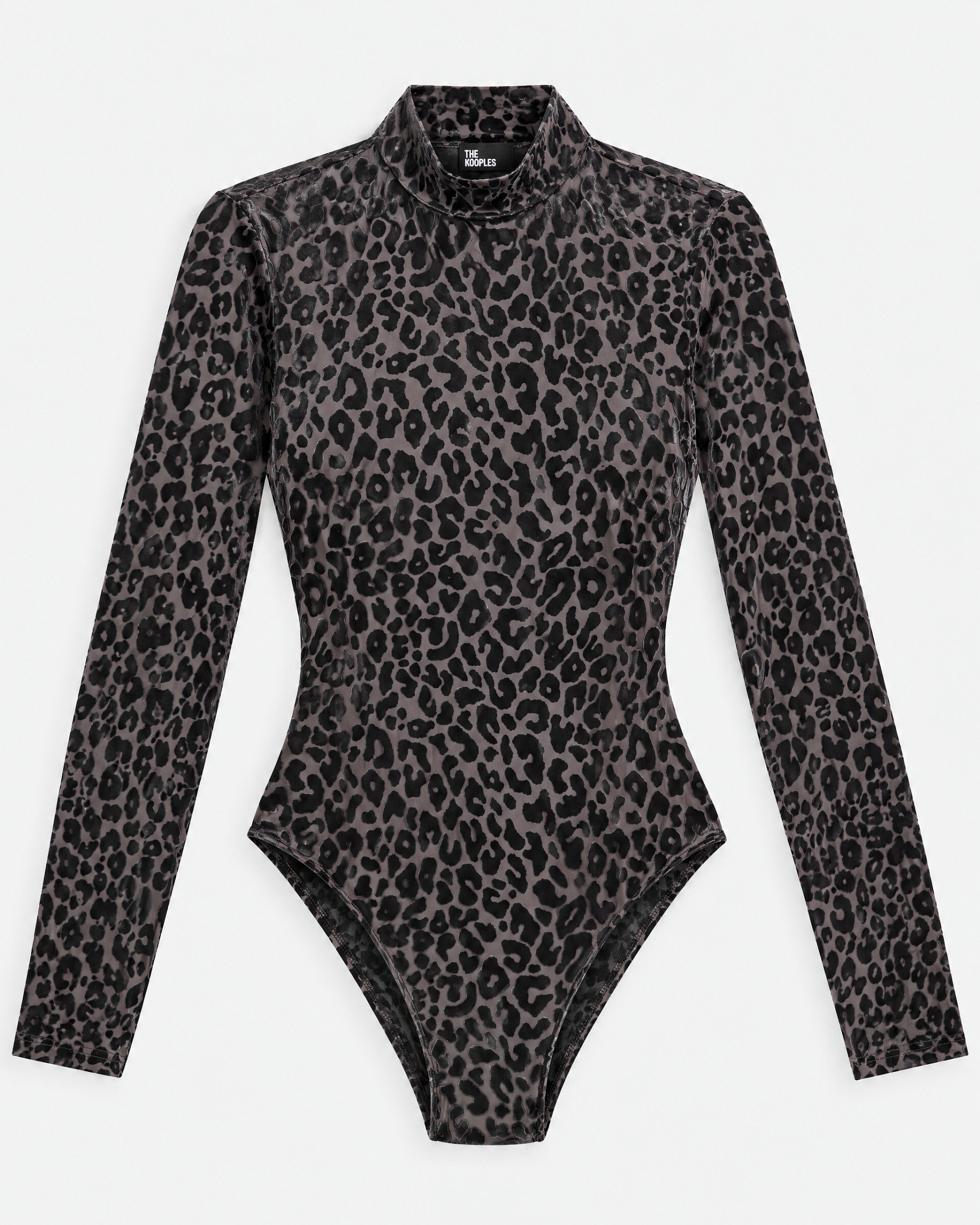 Black leopard-print bodysuit
