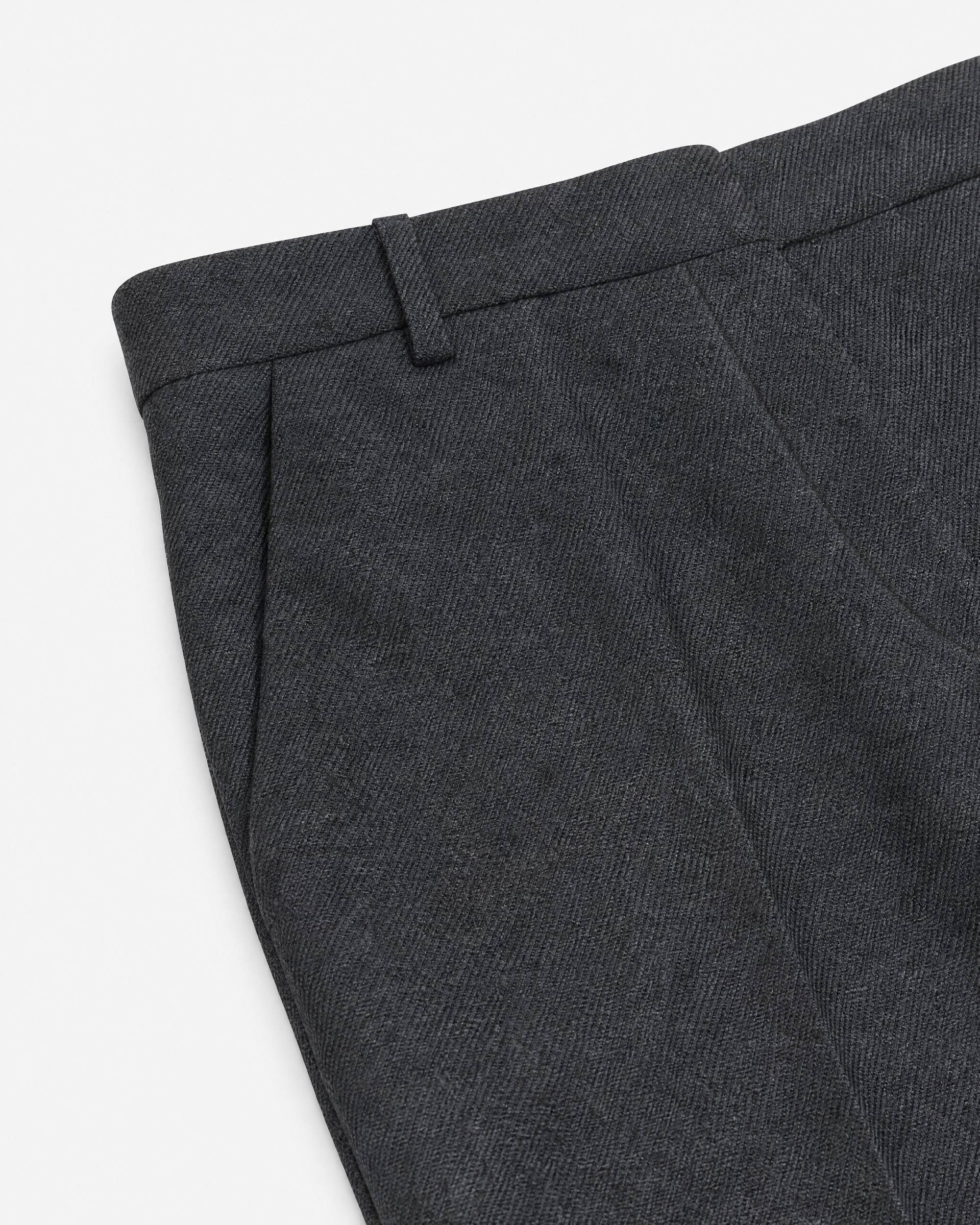 Wide-leg gray flannel pants