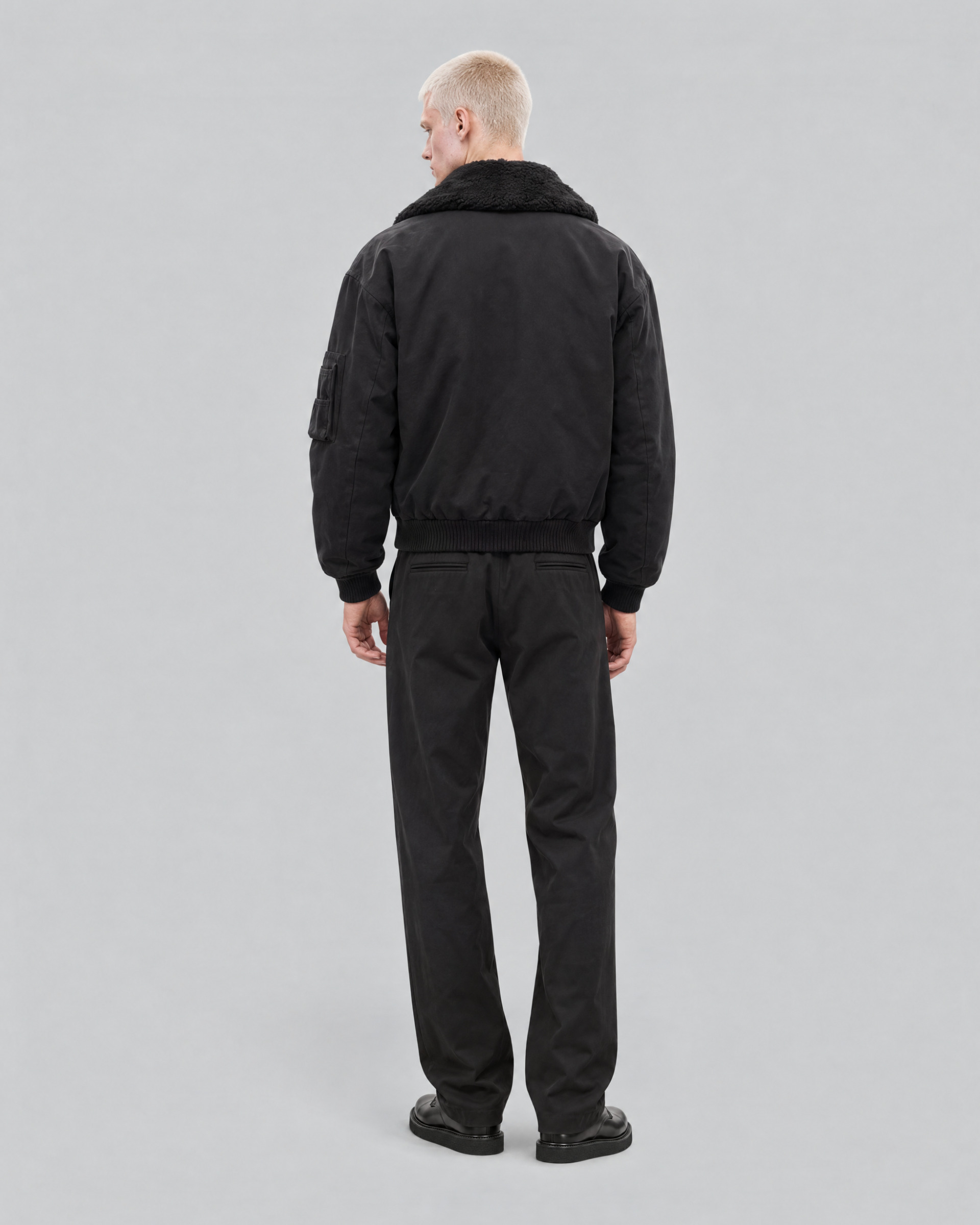 Black bomber jacket