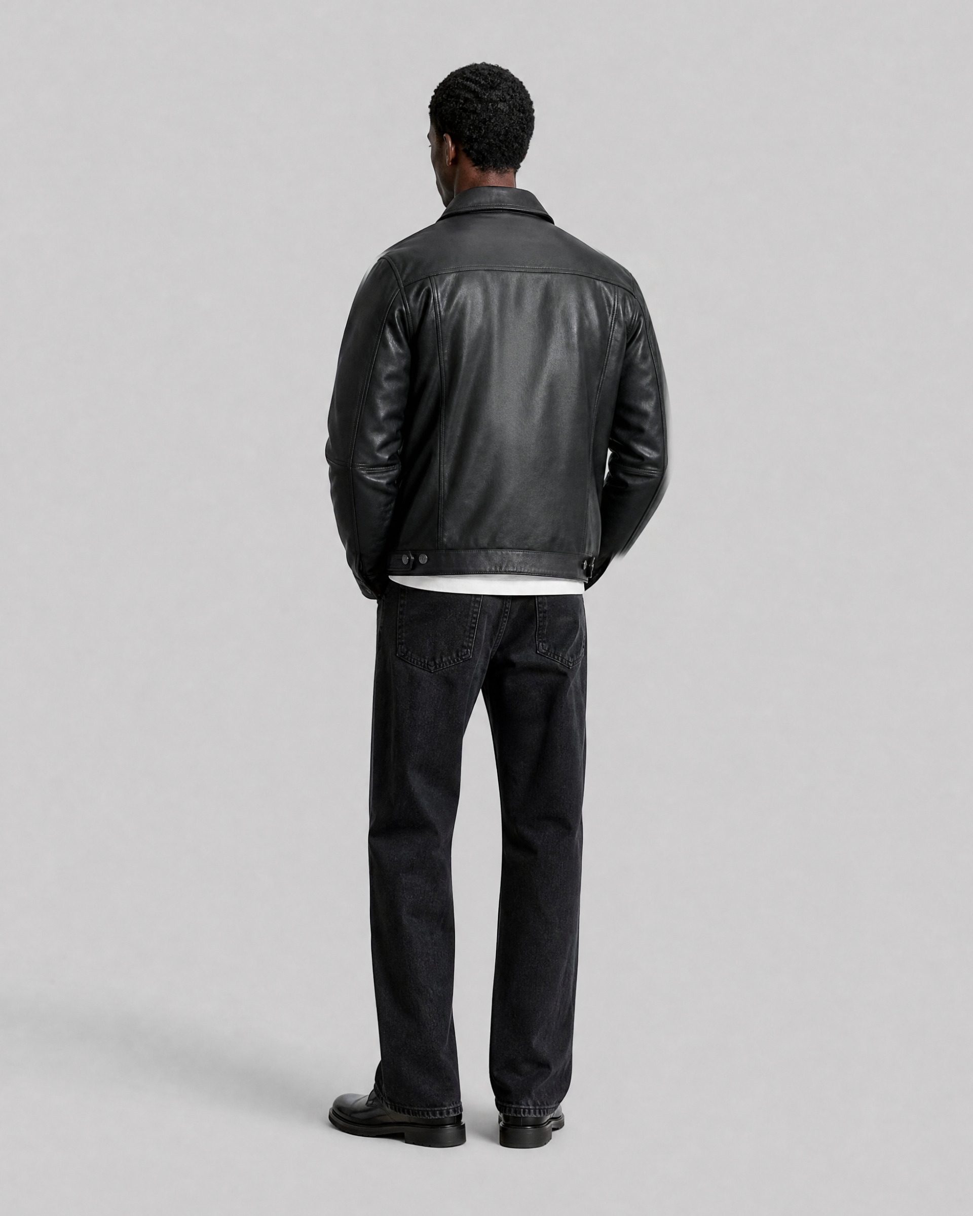 Black leather jacket
