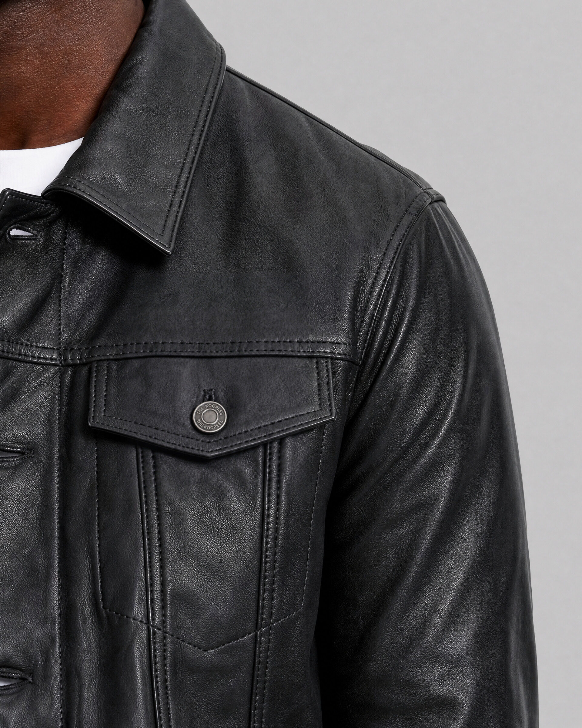 Black leather jacket