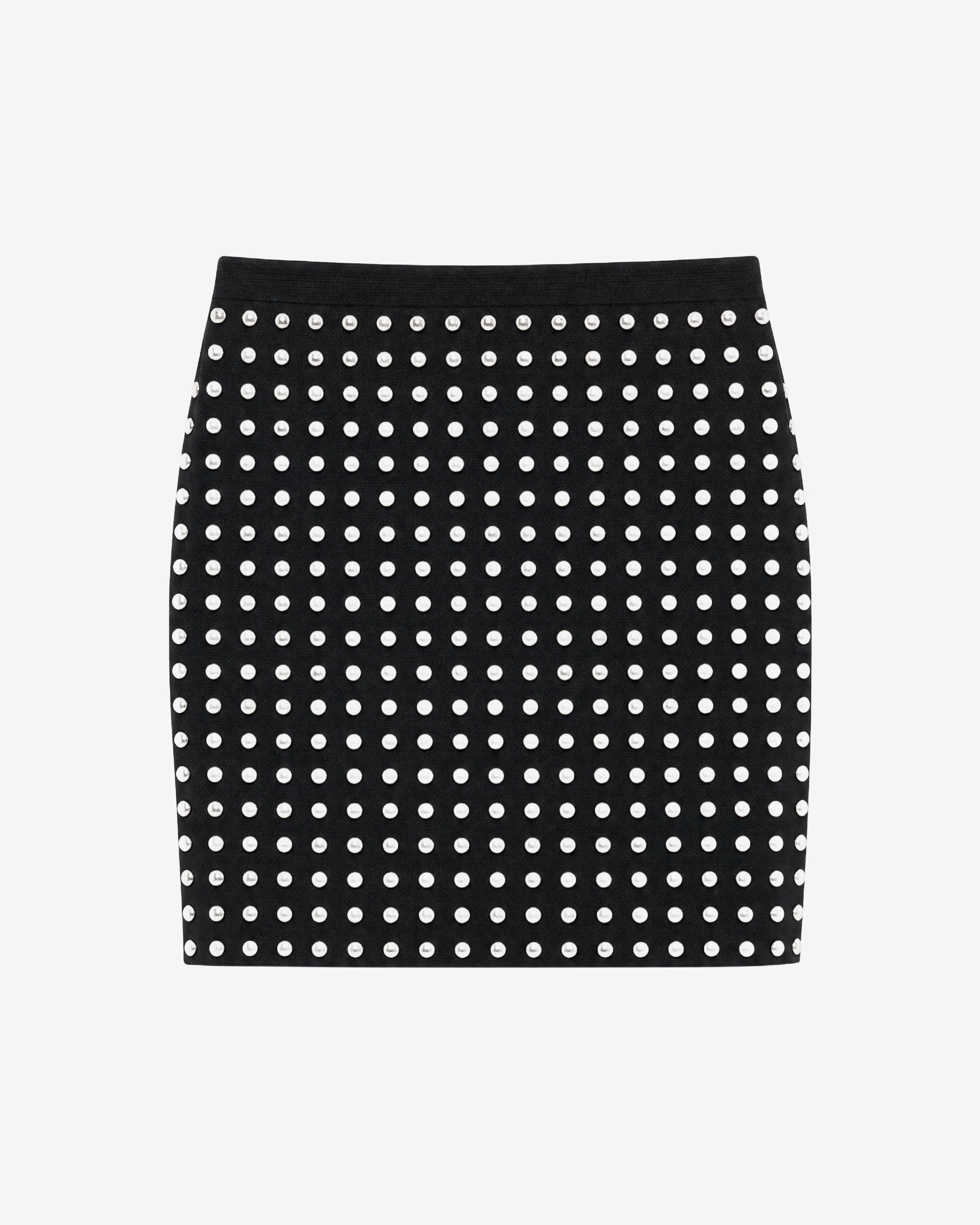 Black Short Skirt with Studs