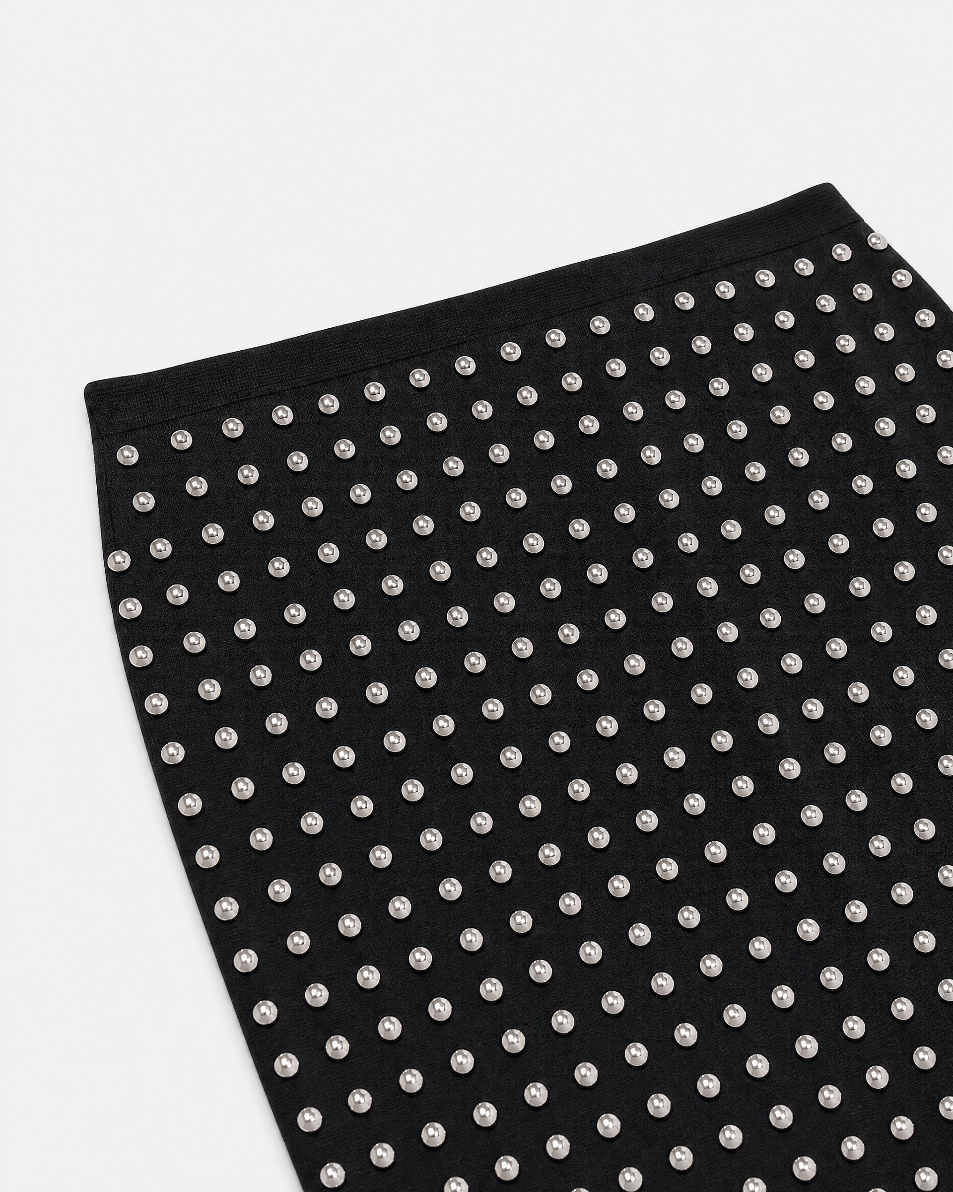 Black Short Skirt with Studs