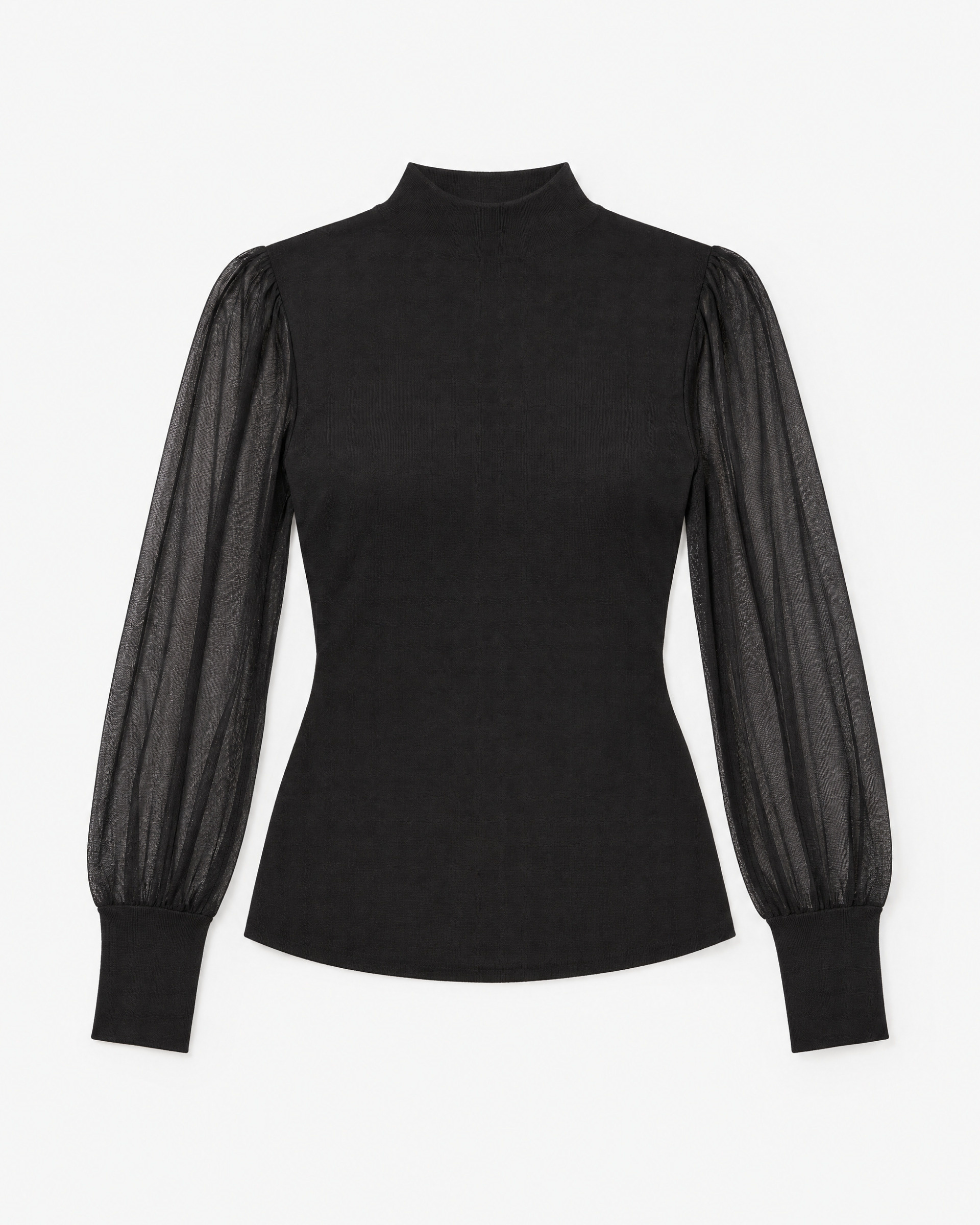 Black knit top