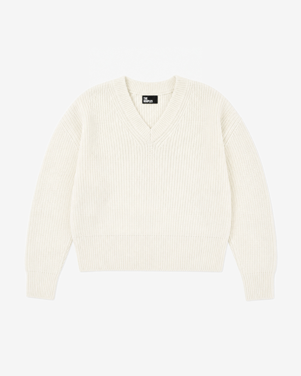 Natural-colored merino wool sweater